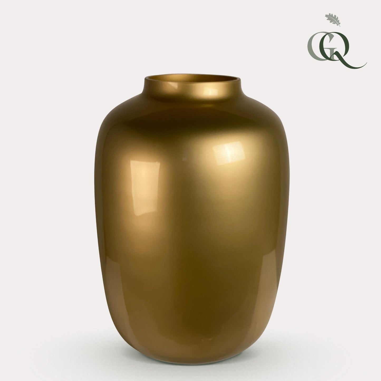 Glasvase Gold M H35xW25cm – Artic | Pflanzfix24.de - Pflanzfix24.de