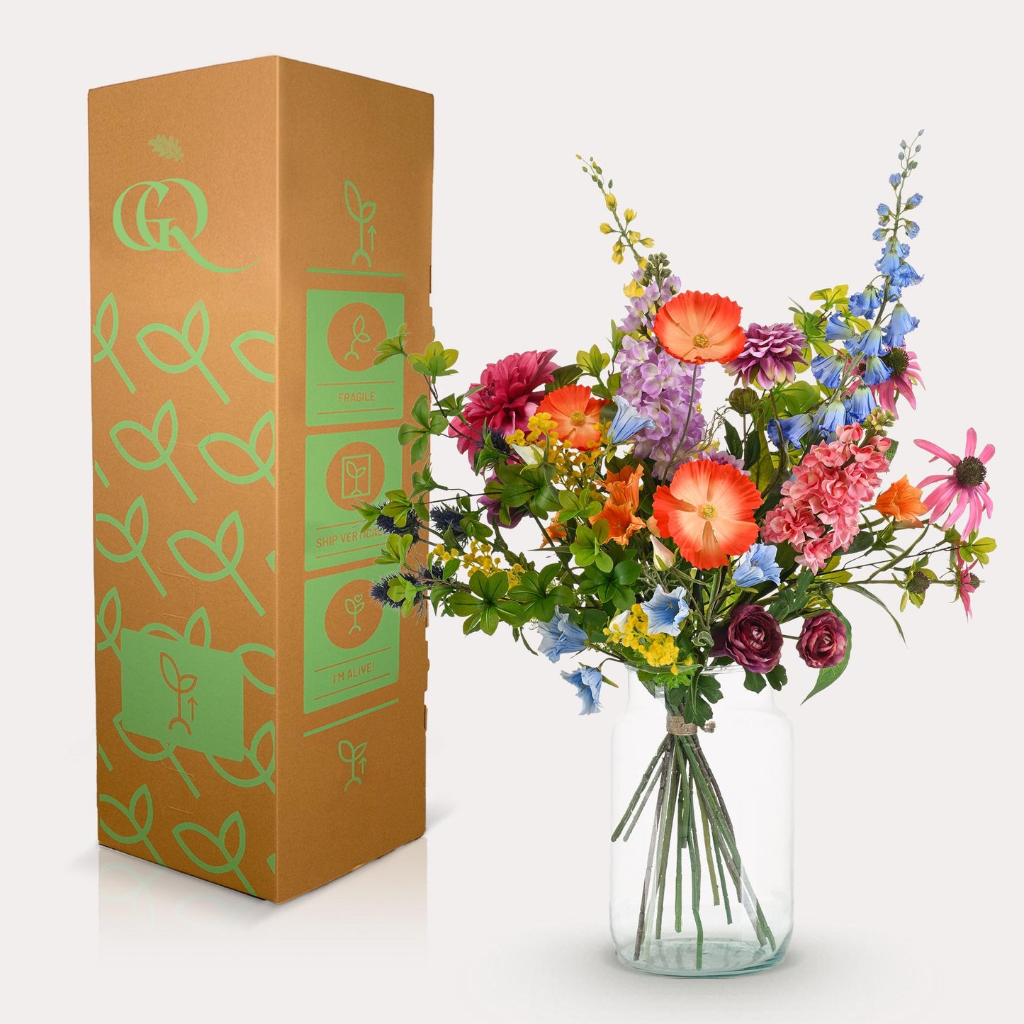 Kunstblumenstrauß Electric Love – 90 cm | Pflanzfix24.de - Pflanzfix24.de