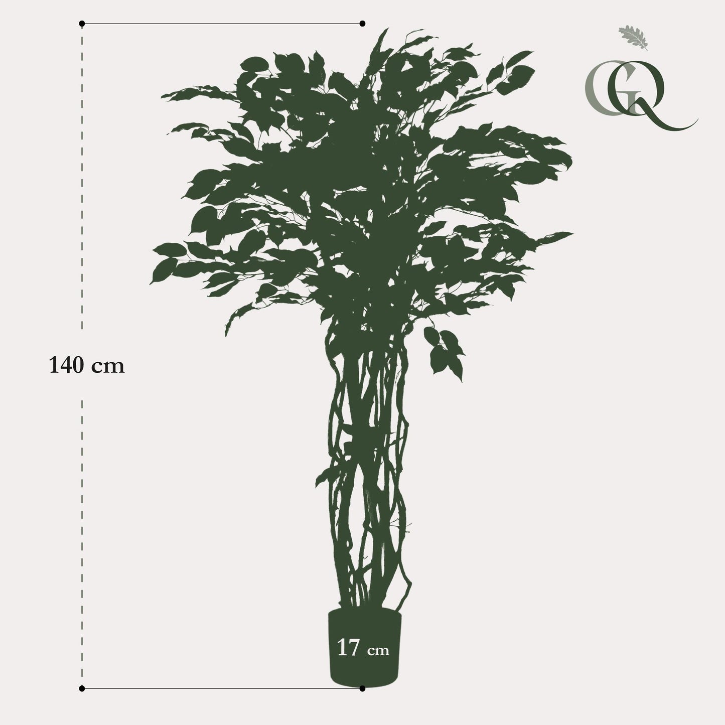 Kunstpflanze Ficus Liana 140 cm – Elegant & Pflegeleicht | Pflanzfix24.de - Pflanzfix24.de