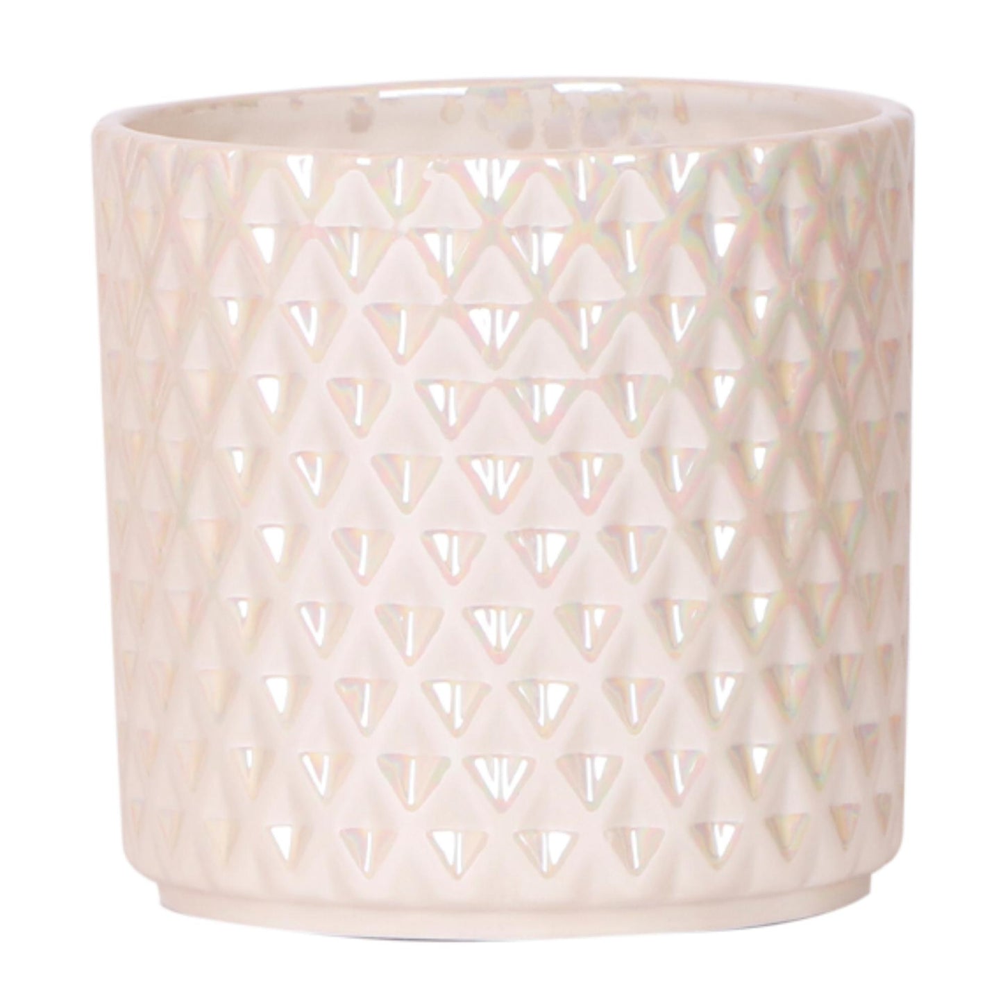 pflanzfix24 | Diamond Pearl Dekotopf - Travertine - Ø12cm