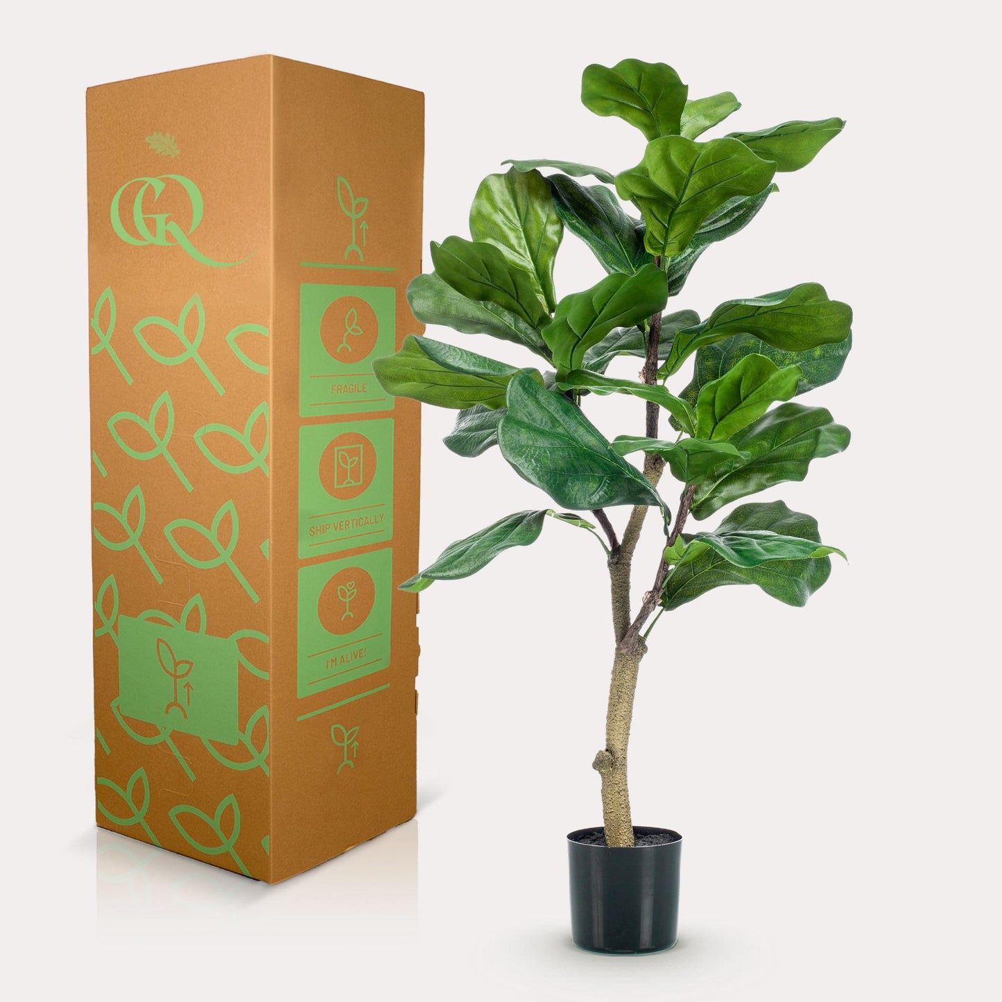 Ficus Lyrata Kunstpflanze 90cm – Tabakpflanze | Pflanzfix24.de - Pflanzfix24.de