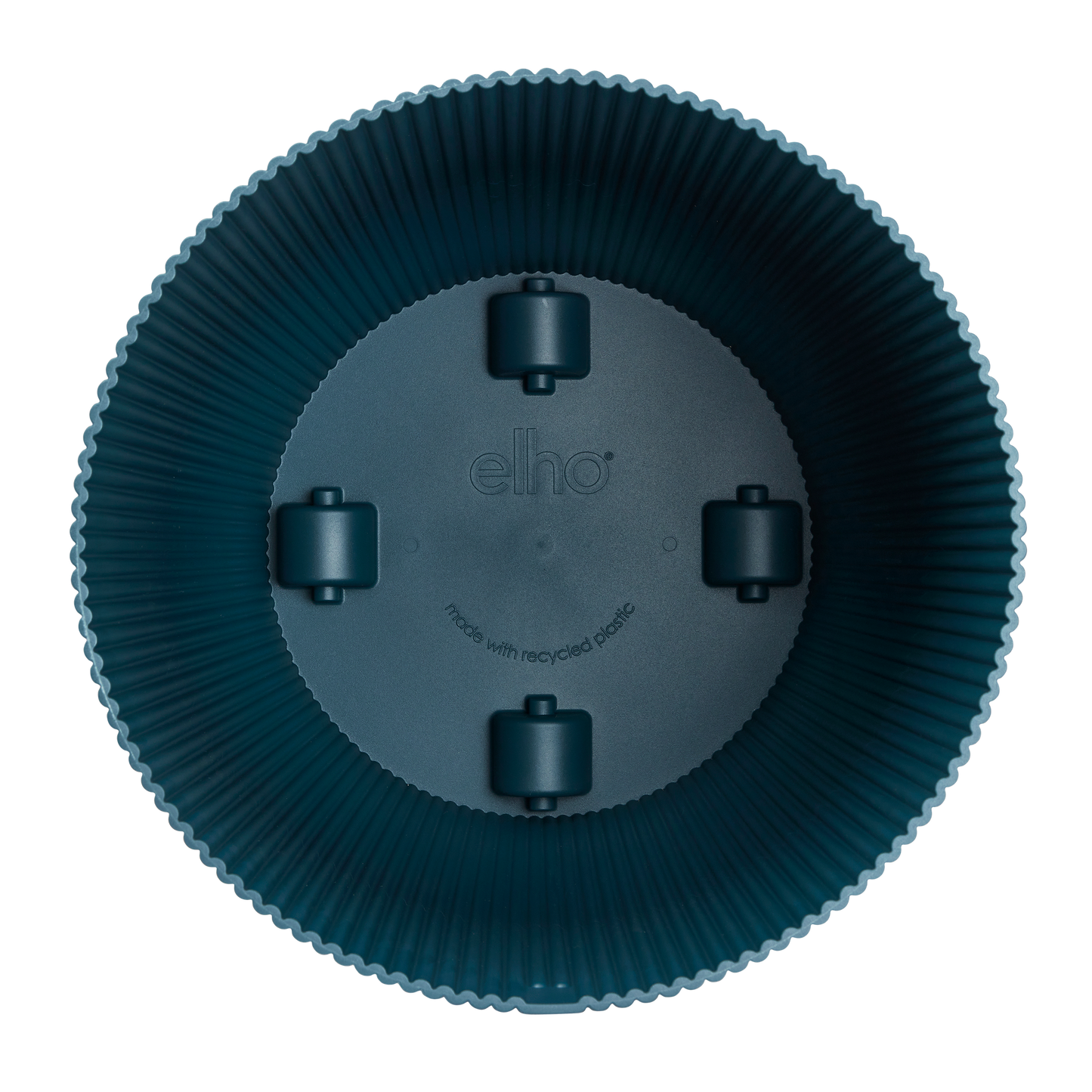 Elho Vibes Fold Round Blauer Pflanztopf mit Rollen D35xH33 | Pflanzfix24