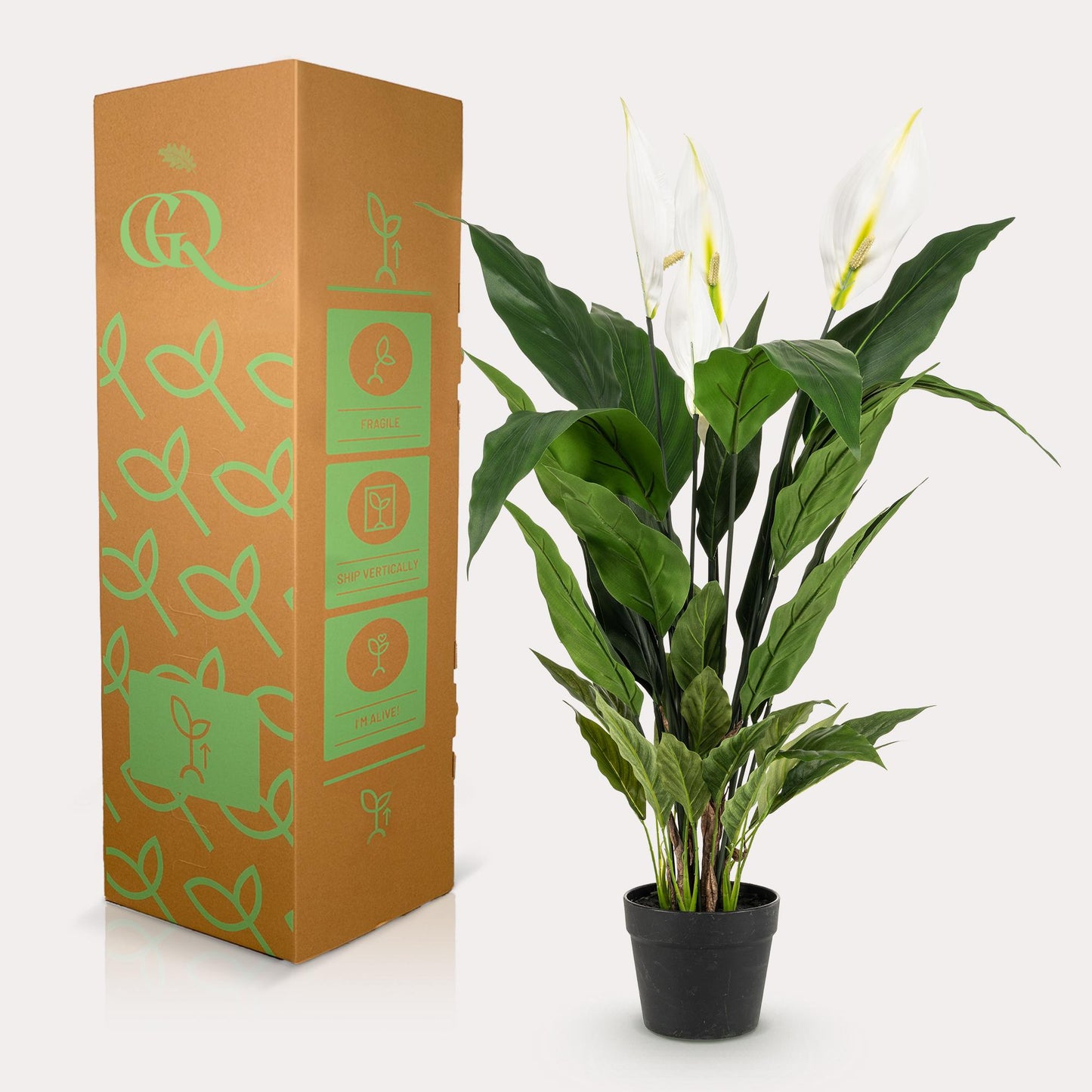 Kunstpflanze Spathiphyllum 90 cm – Lepelplant | Pflanzfix24.de - Pflanzfix24.de