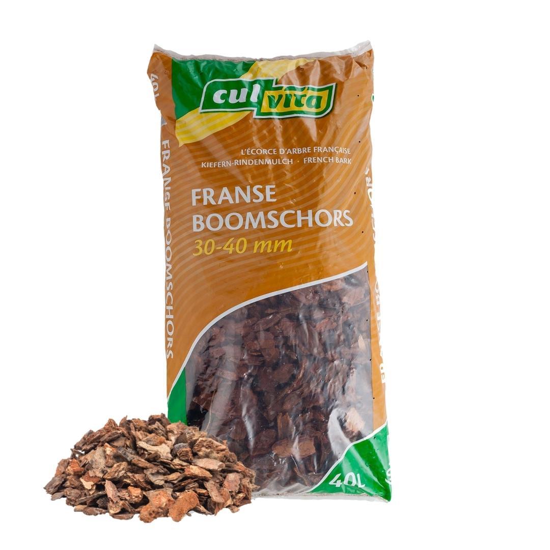 Culvita Französische Baumrinde Bodendecker 30-40mm - 40L - Pflanzfix24.de - Pflanzfix24.de
