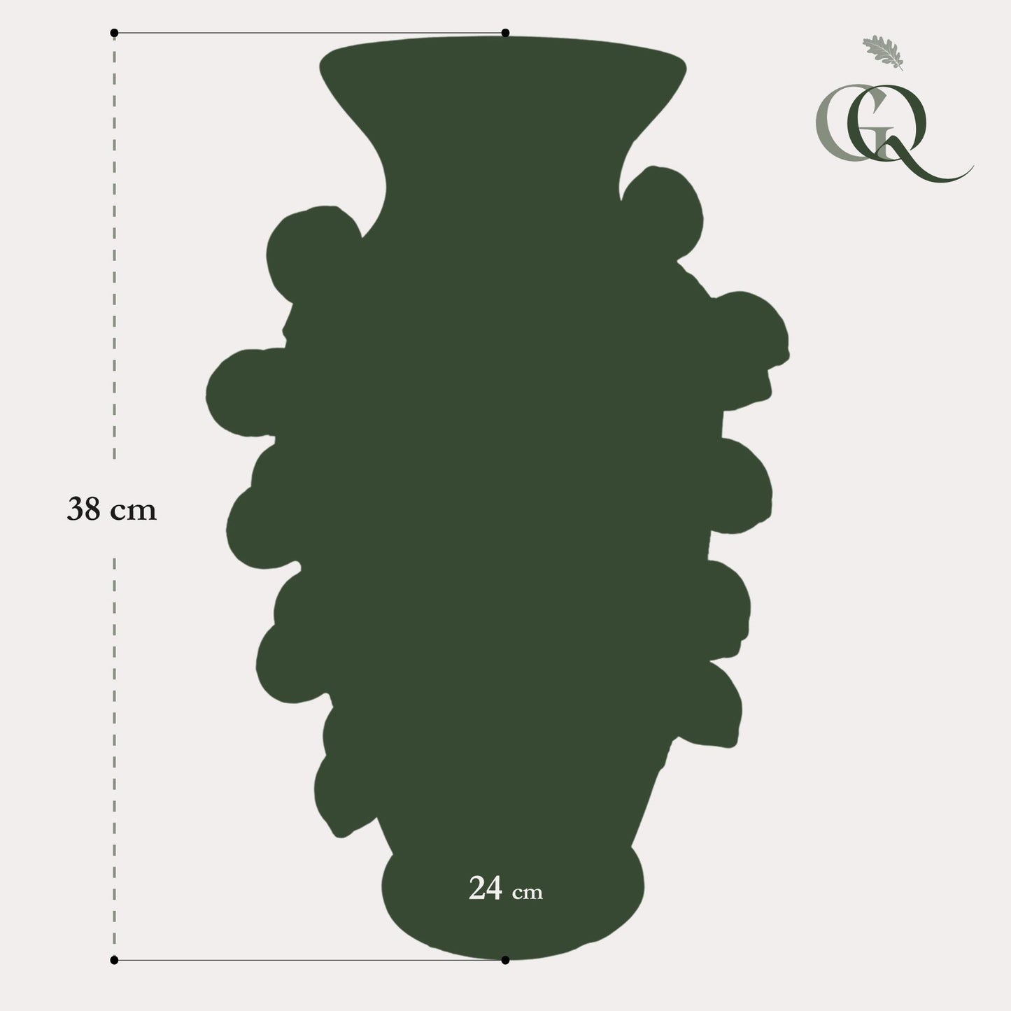 Vaas steen M - H38 W24 - Pistache green- Lemon - Pflanzfix24