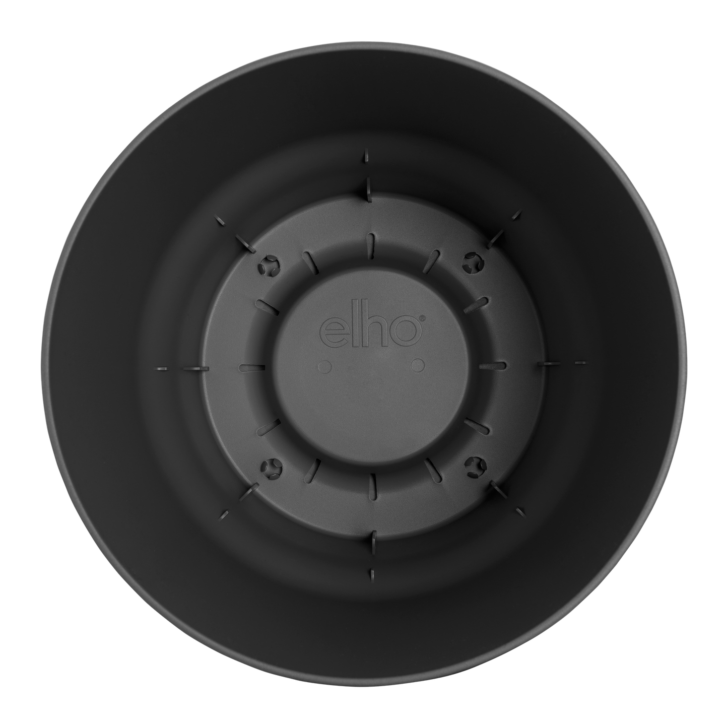 Blumentopf elho Greenville Round Schwarz – Ø14 x H13 cm | Pflanzfix24.de - Pflanzfix24.de