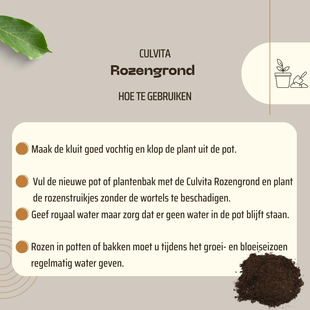 Culvita - Rosenerde 40 Liter - Blumenerde für Rosen geeignet - inklusive RhizoPlus Wurzelverbesserer - Pflanzfix24.de - Pflanzfix24.de
