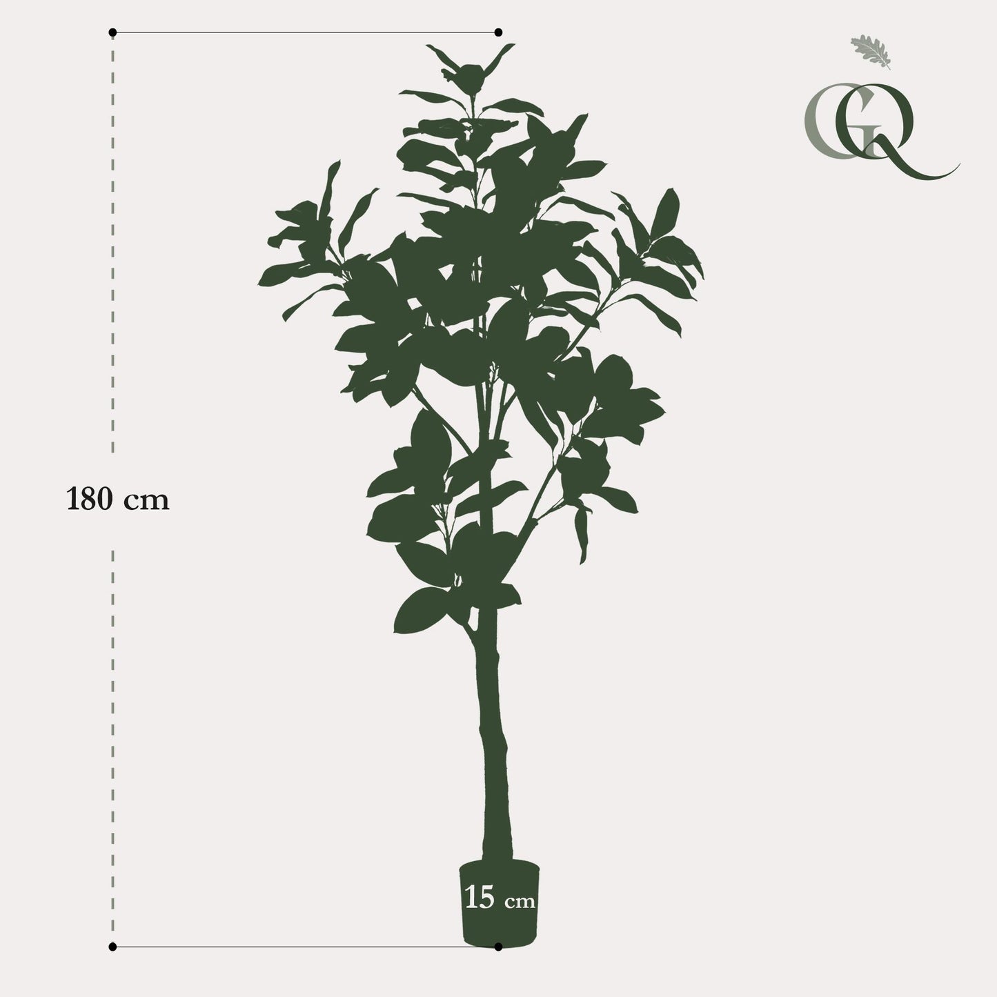 Kunstpflanze Magnolia Grandiflora – 180 cm – Realistischer Kunstbaum für Innenräume | Pflanzfix24.de - Pflanzfix24.de