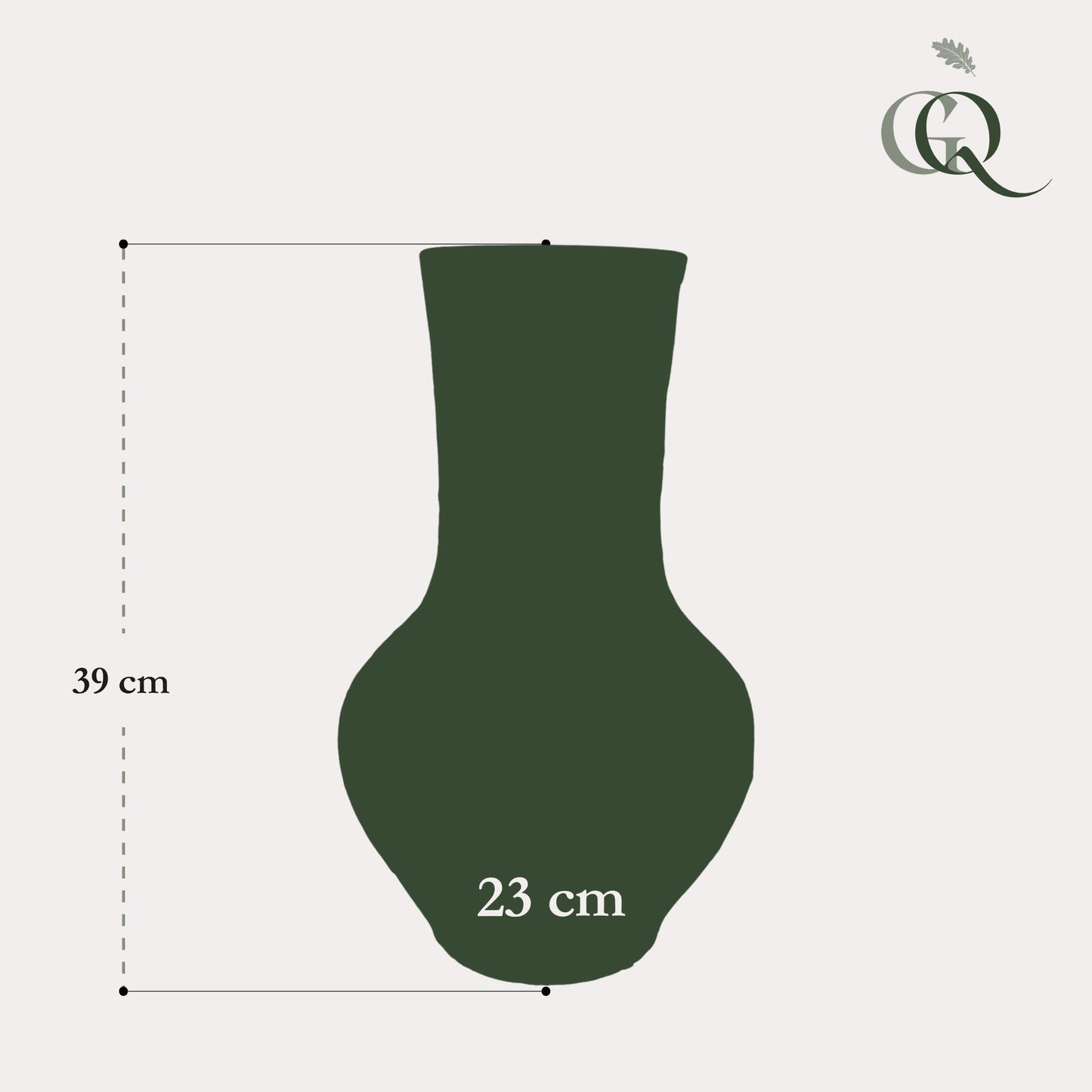 Steinvase M Boa Green H39 cm – Pflanzfix24.de - Pflanzfix24.de