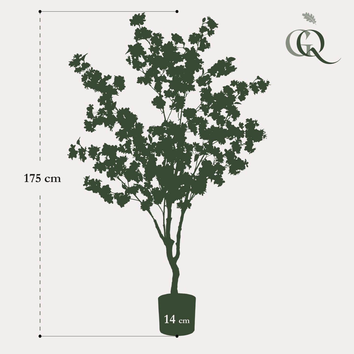 Kunstplant - Prunus - Kersenbloesem - Roze - 135cm - Pflanzfix24