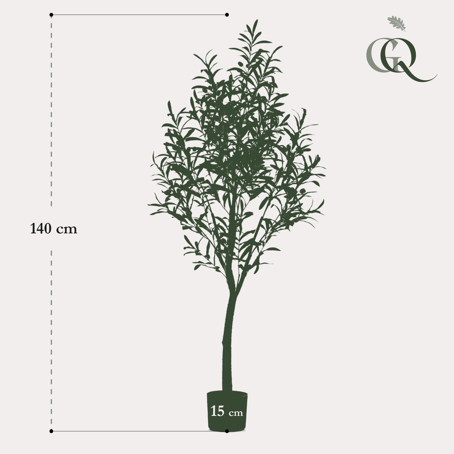 Kunstpflanze Olea europaea Olivenbaum 140 cm – Pflegeleicht & Allergikerfreundlich | Pflanzfix24.de - Pflanzfix24.de