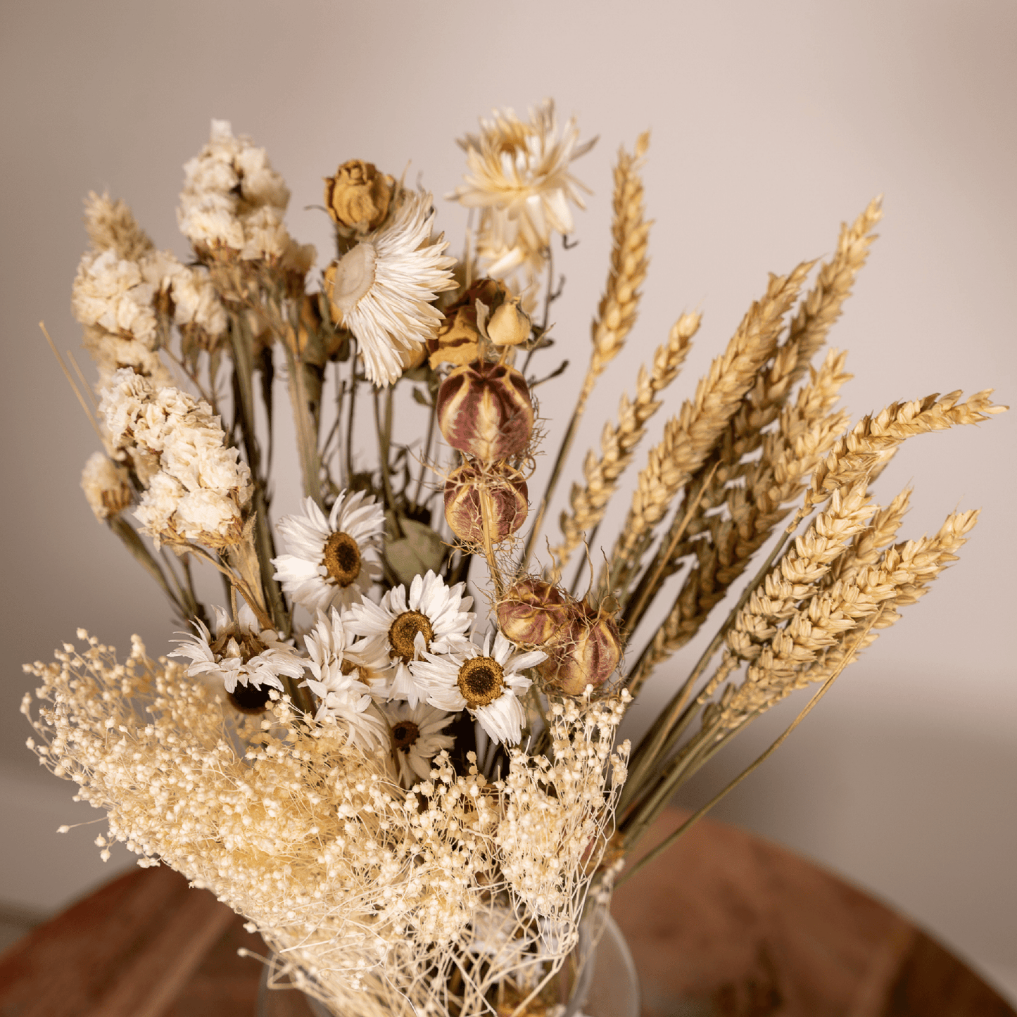 Trockenblumen Feldblumenstrauß Natürlich Ø15cm | Pflanzfix24.de - Pflanzfix24.de