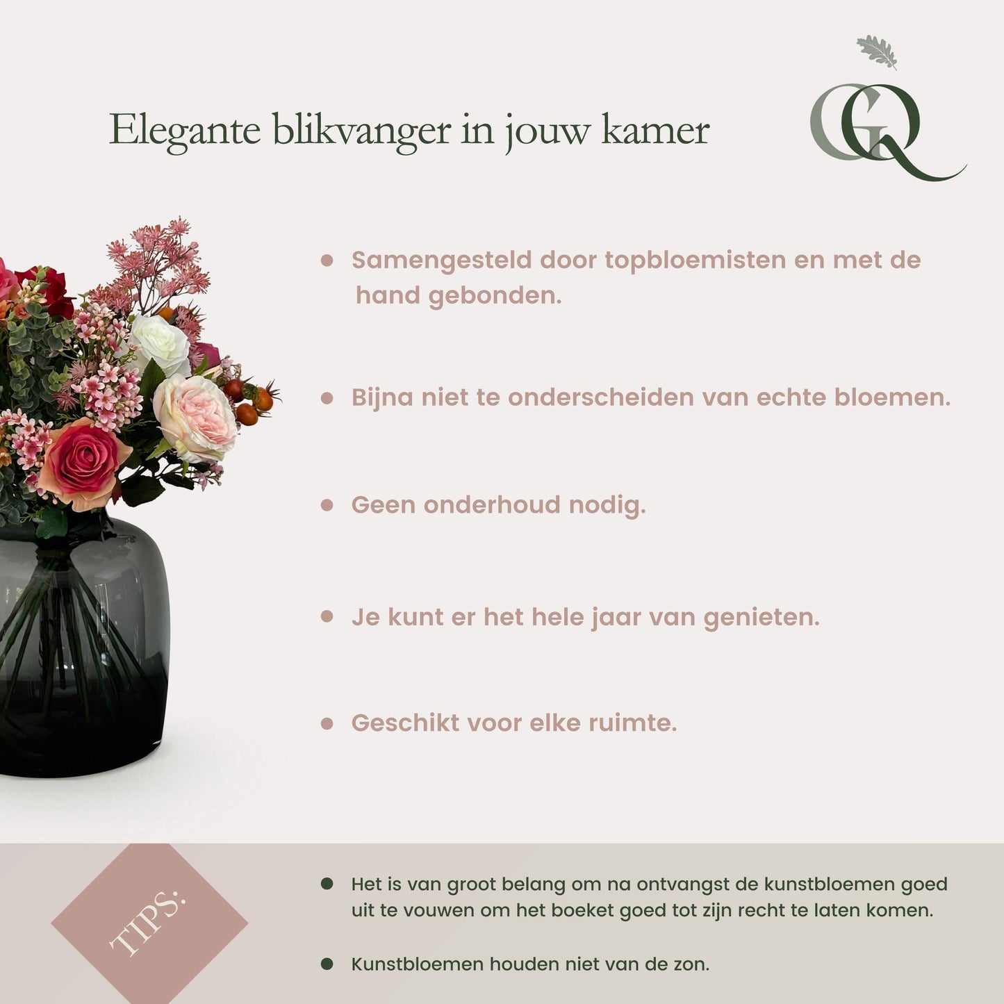 Kunstblumen Bouquet L „Happy Vibes“ 80cm – Pflanzfix24.de - Pflanzfix24.de