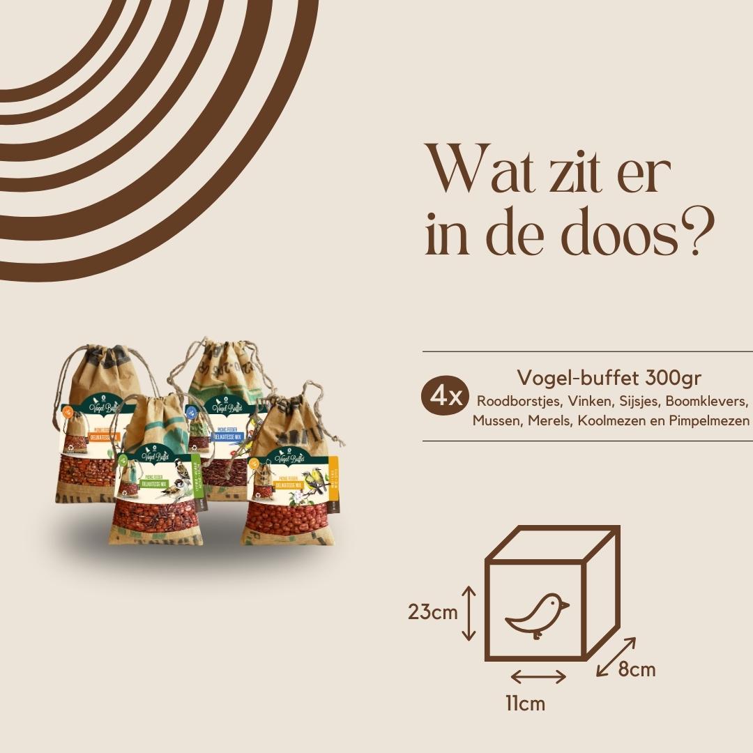 Vogelbuffet Picknickmischung 4er Set – Vogelfutter & Futterbeutel | Pflanzfix24