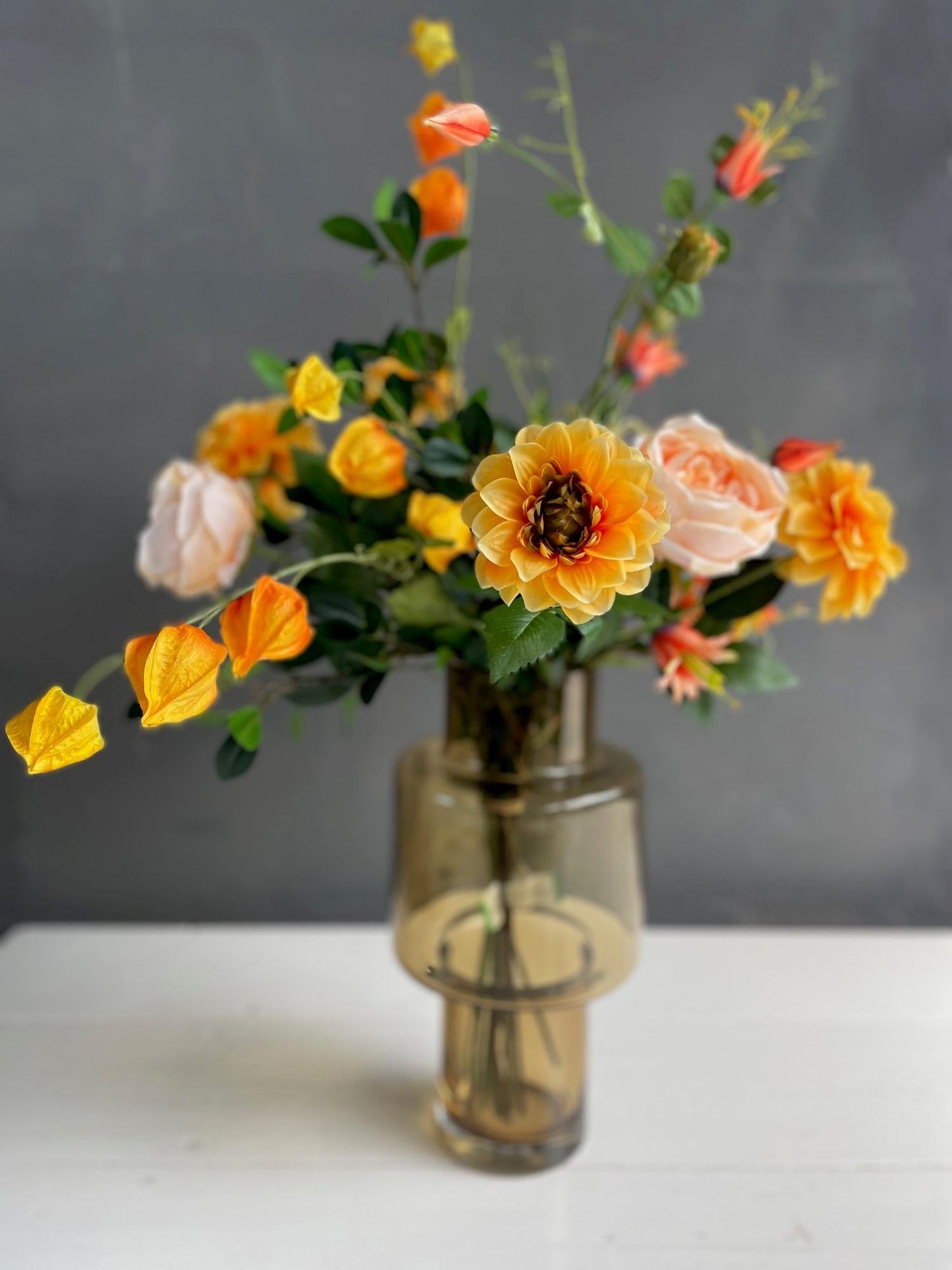Kunstbloemen - Boeket L - Pretty Orange - 80cm - Pflanzfix24