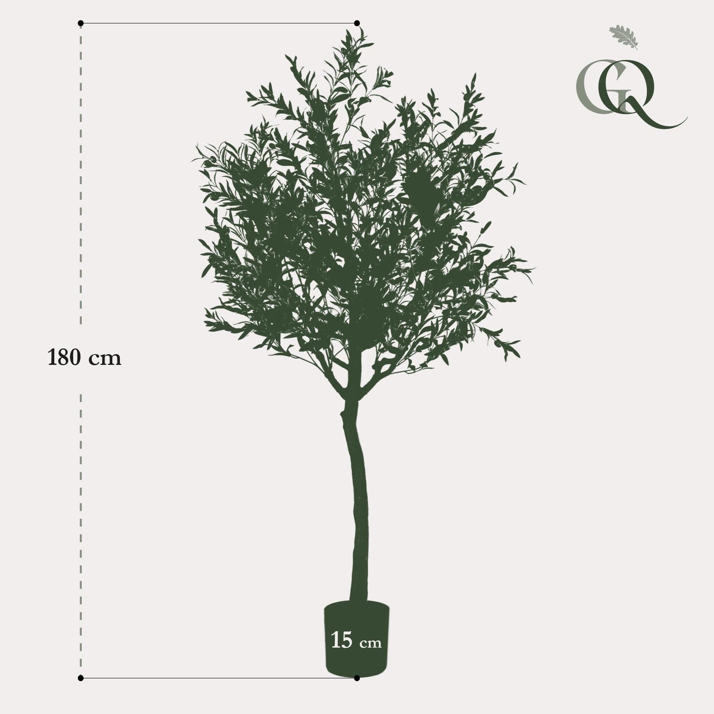 Kunstpflanze Olea europaea Olivenbaum 180 cm – Pflegeleicht & Dekorativ | Pflanzfix24.de - Pflanzfix24.de