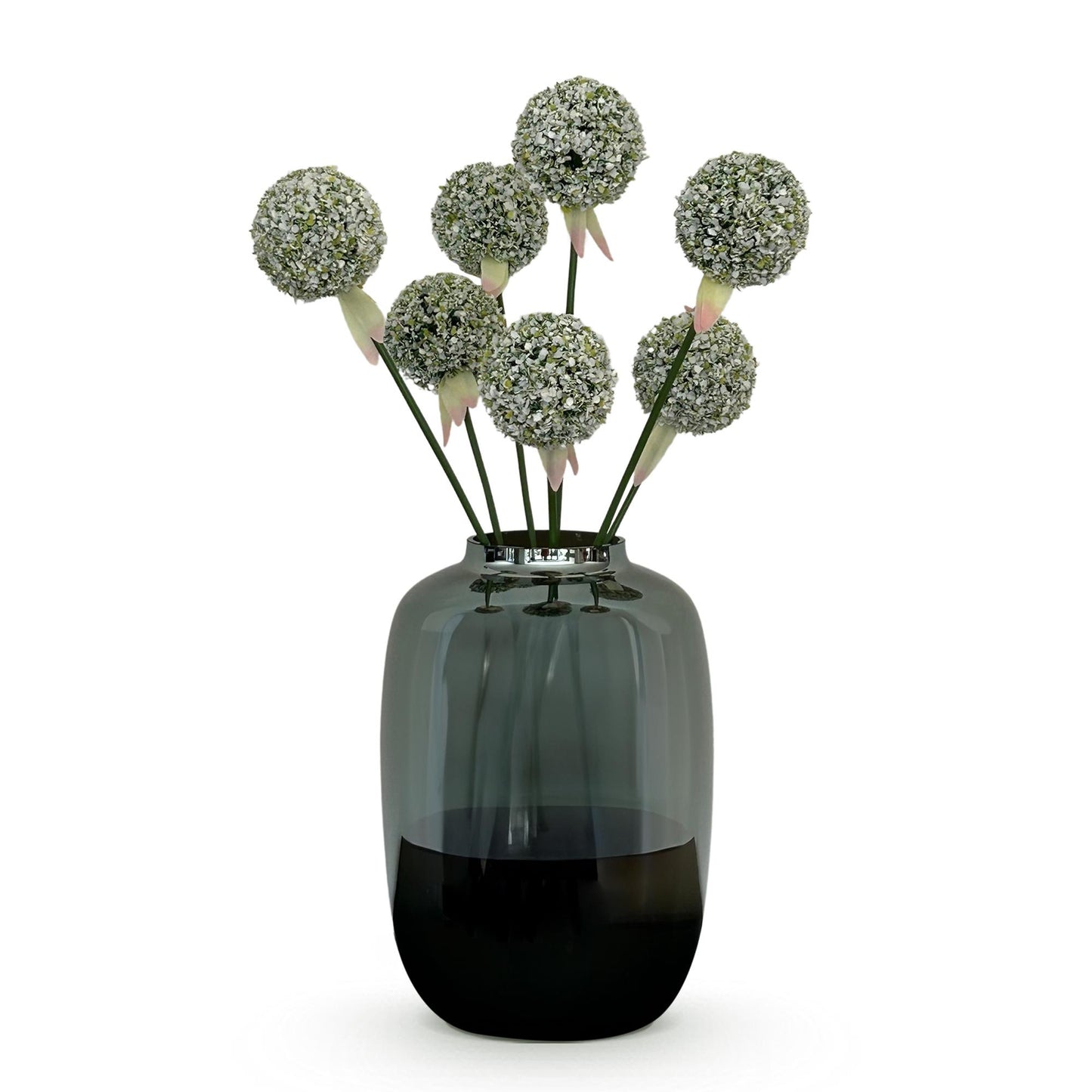 Pflanzfix24 Kunstblumen Solo - White - Allium Flower - x 7 - 70 cm