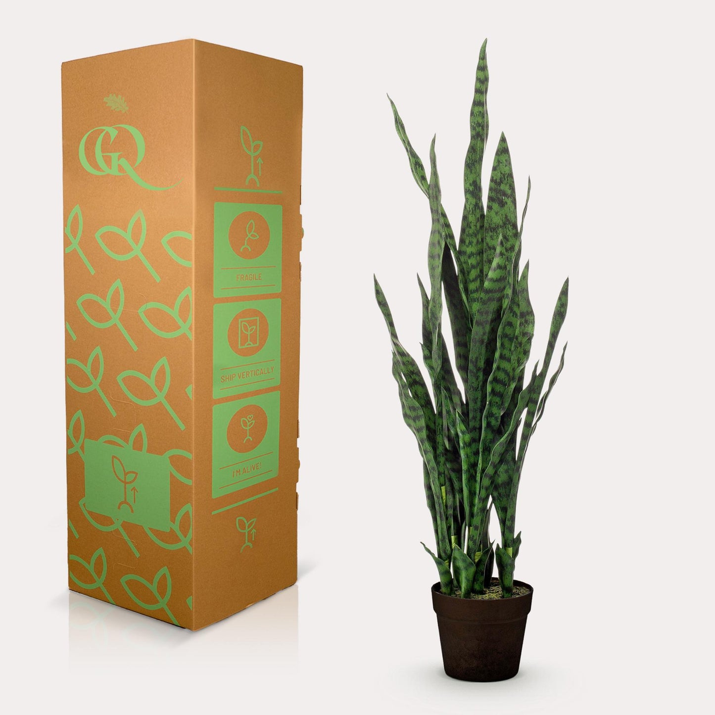 Kunst-Sansevieria Black Coral 97 cm – Frauenzunge | Pflanzfix24.de - Pflanzfix24.de
