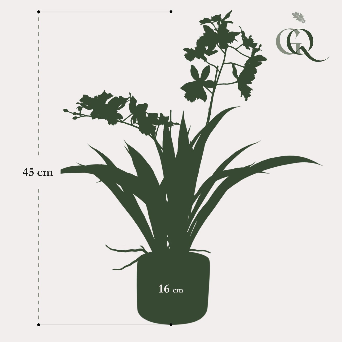 Kunstpflanze Orchidee Weiß 45 cm | Pflanzfix24.de - Pflanzfix24.de