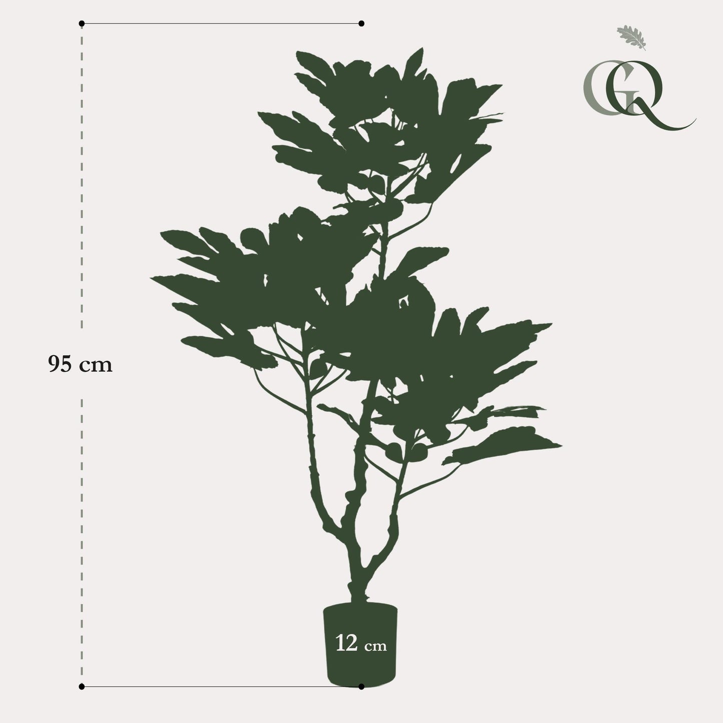 Ficus Carica Kunstfeigenbaum 95cm – Mediterran | Pflanzfix24.de - Pflanzfix24.de