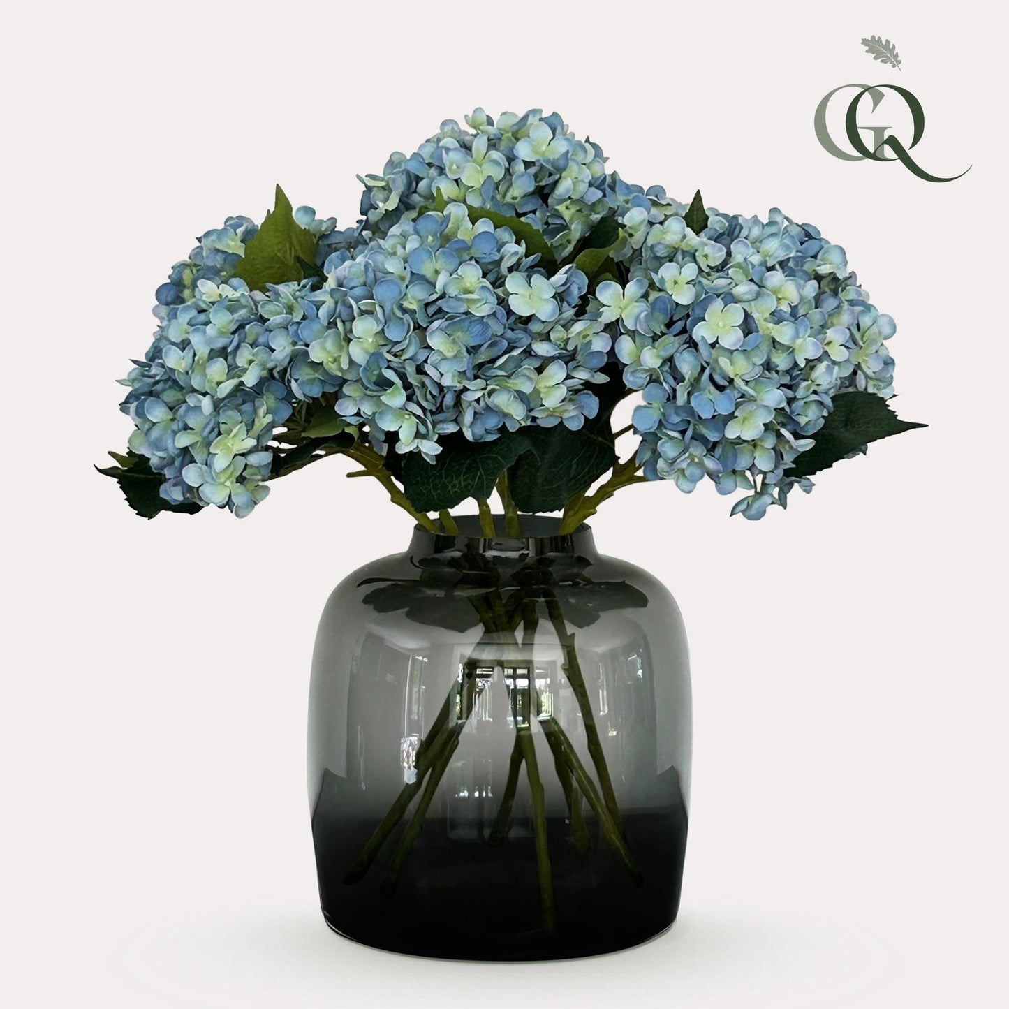 Kunstblumen Hortensien Blau – 8er Set – 52 cm | Pflanzfix24.de