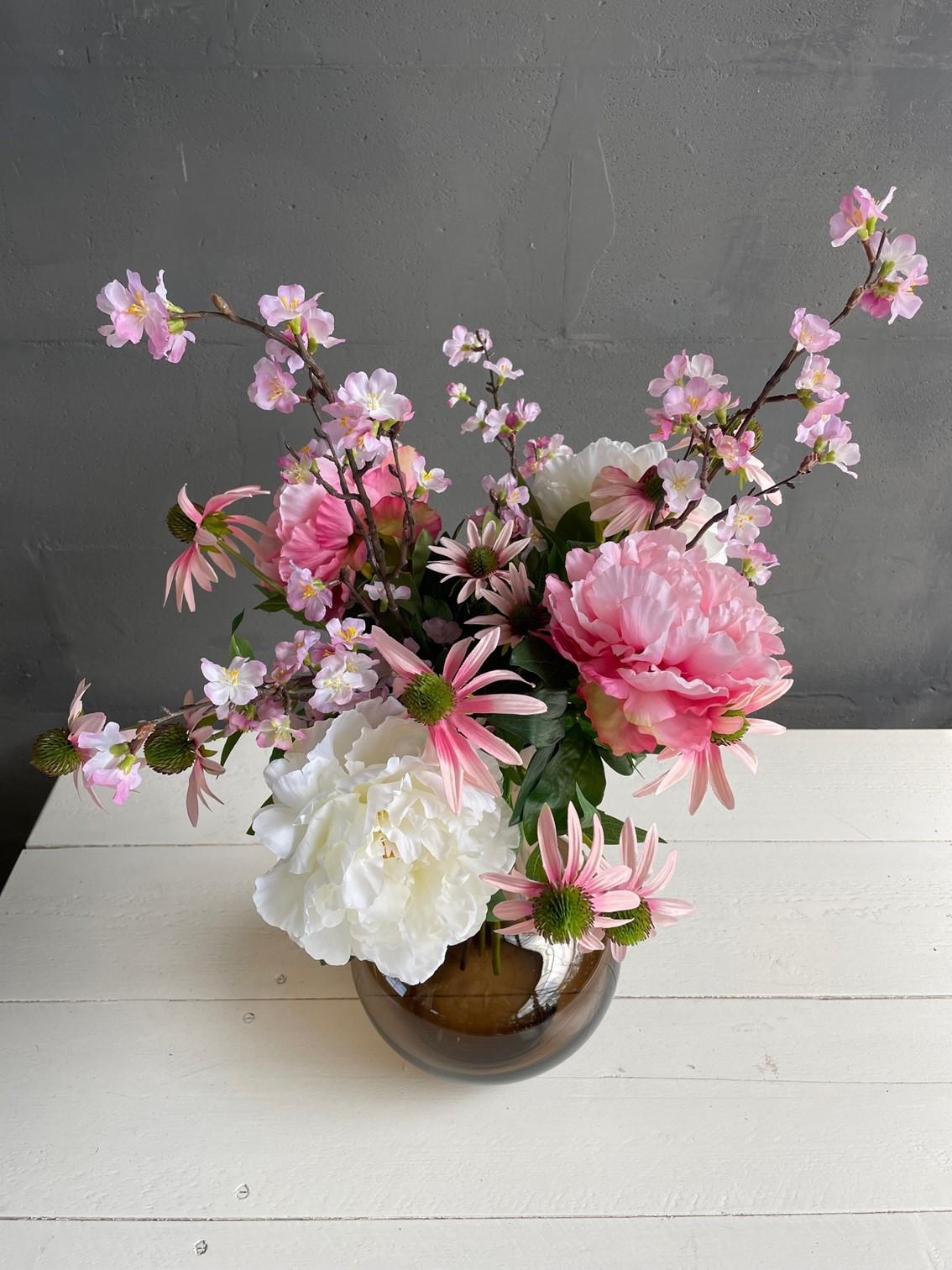 Kunstblumenstrauß Pink Summer – 80 cm | Pflanzfix24.de - Pflanzfix24.de
