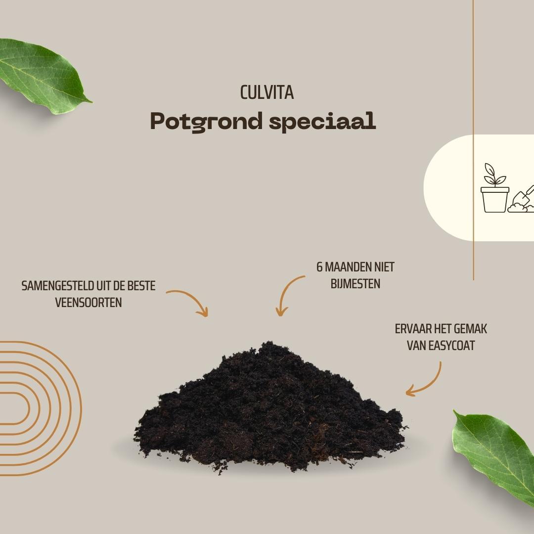 Culvita - Blumenerde Spezial mit 6 Monaten Düngung 40 Liter - Premium Erde für Zimmer- & Gartenpflanzen - inkl. EasyCoat Pflanzendünger - Pflanzfix24.de - Pflanzfix24.de