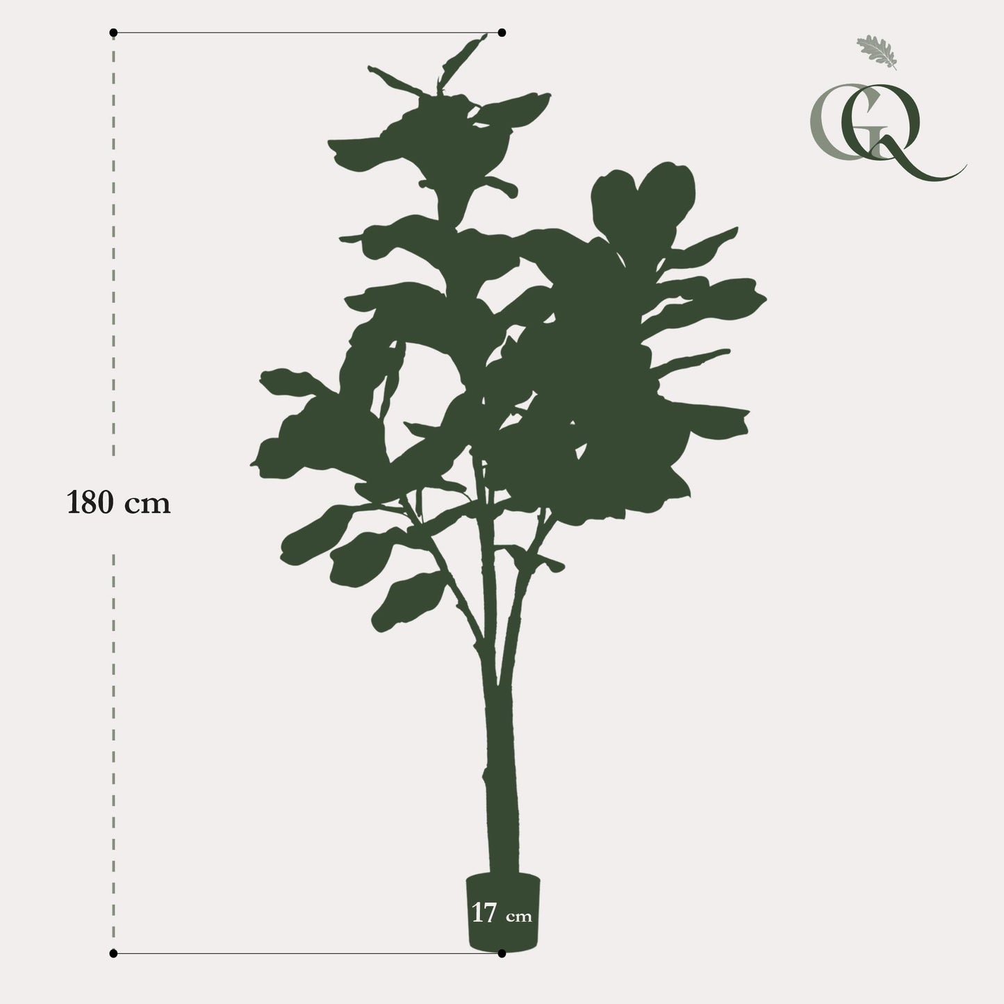 Ficus Lyrata Kunstpflanze 180cm – Tabakpflanze | Pflanzfix24.de - Pflanzfix24.de