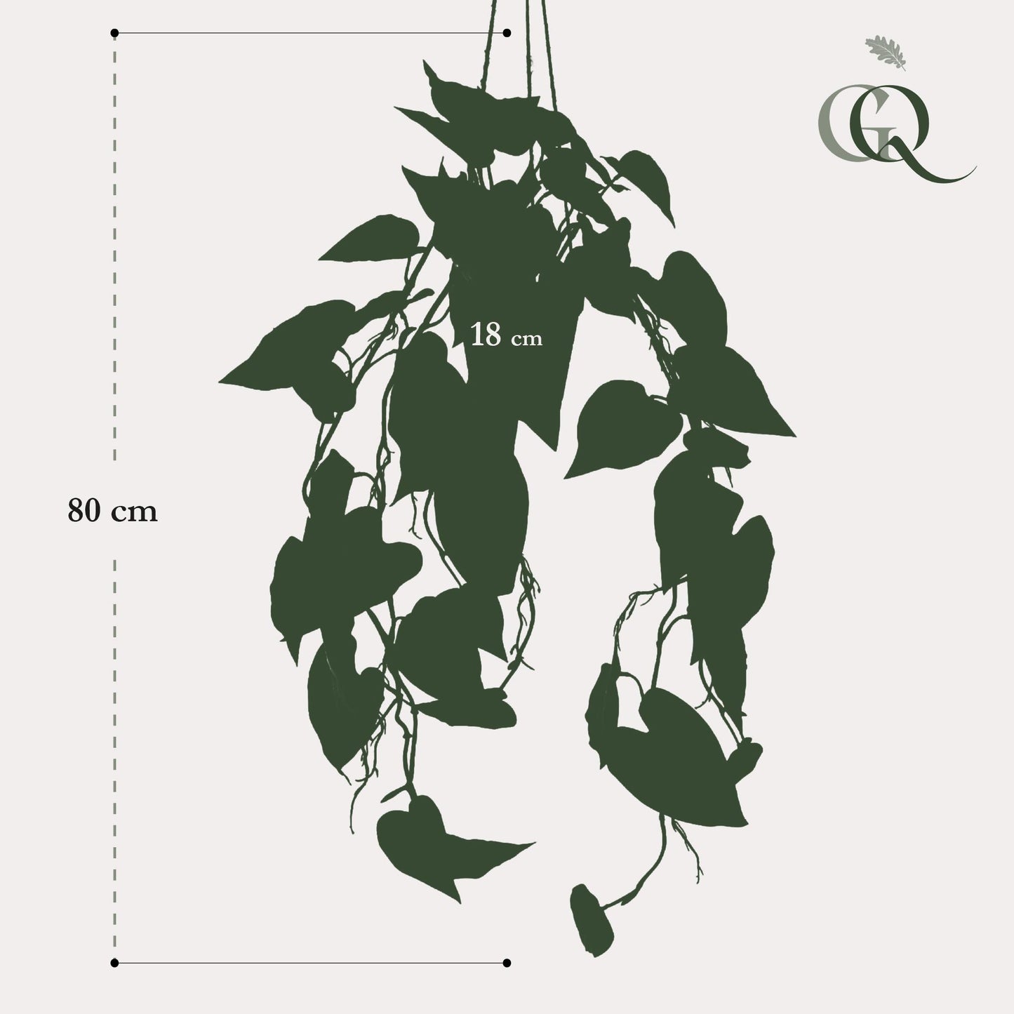 Kunstpflanze Philodendron Hängepflanze 80 cm – Pflegeleicht & Realistisch | Pflanzfix24.de - Pflanzfix24.de