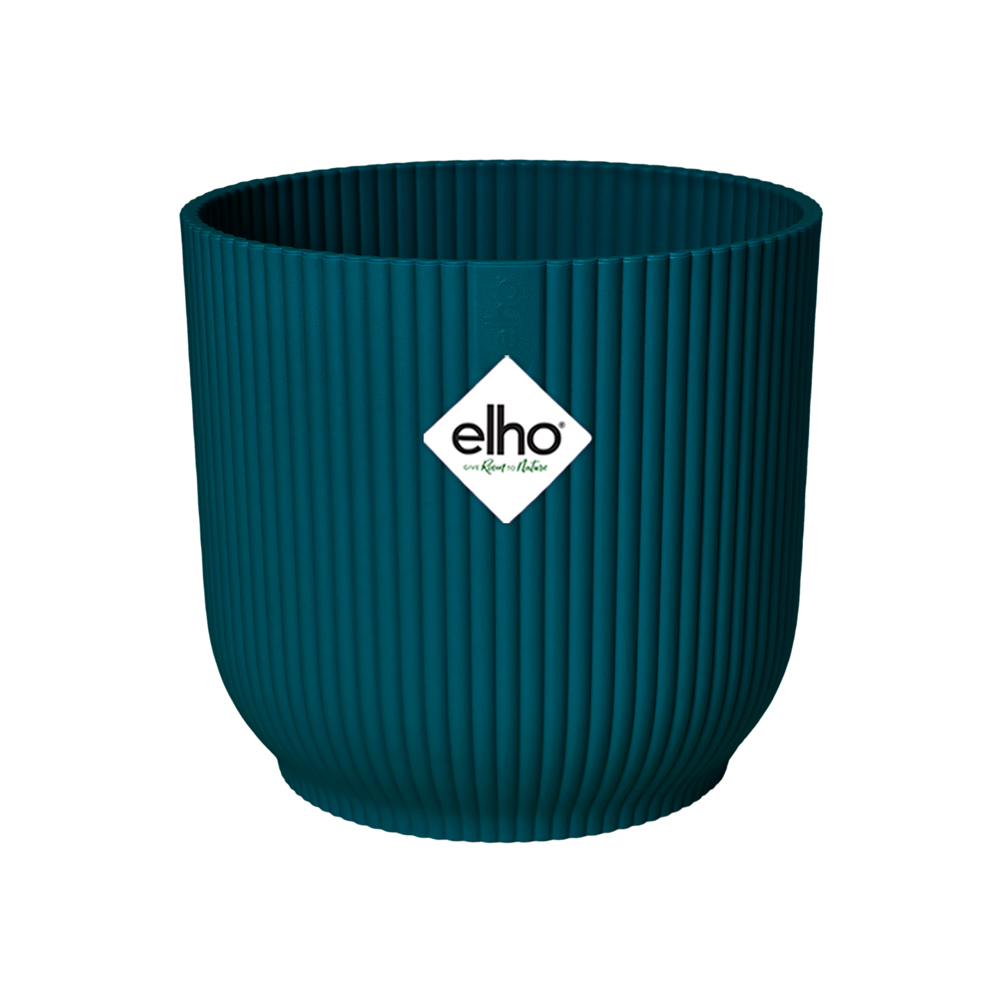 Elho Vibes Fold Round Blauer Pflanztopf mit Rollen D35xH33 | Pflanzfix24