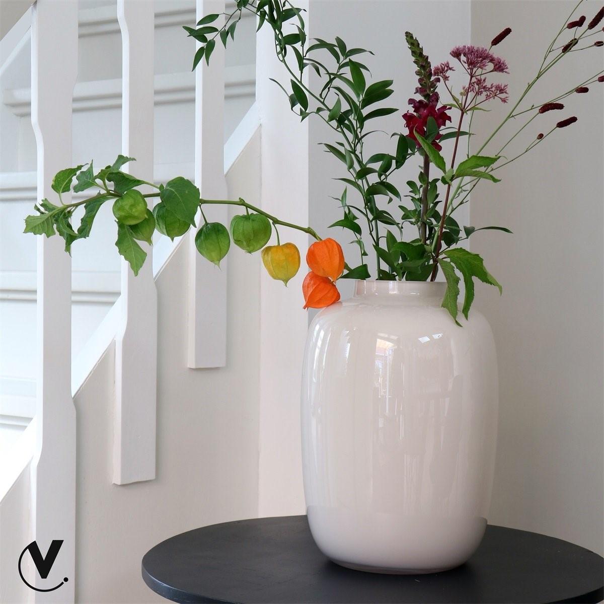 Glasvase Artic Ivory M 35 cm – Pflanzfix24.de - Pflanzfix24.de
