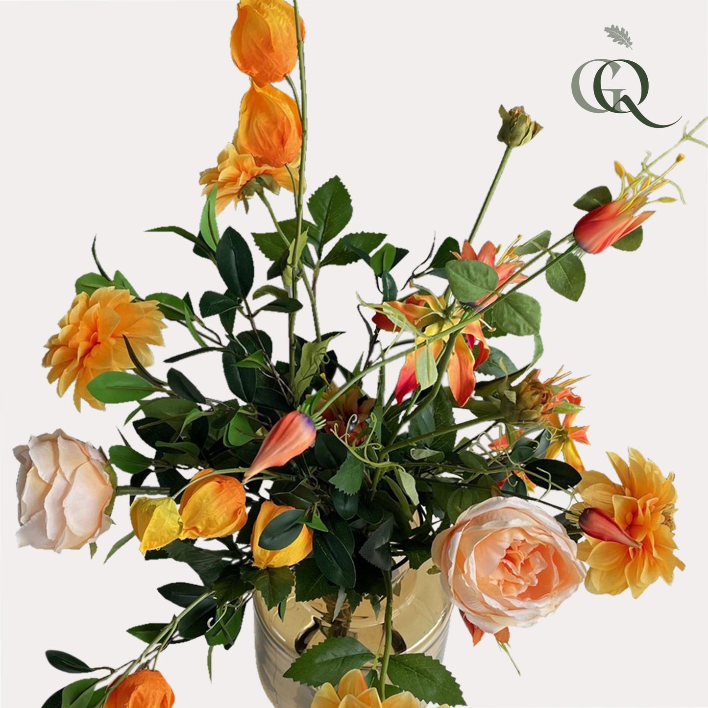 Kunstbloemen - Boeket L - Pretty Orange - 80cm - Pflanzfix24