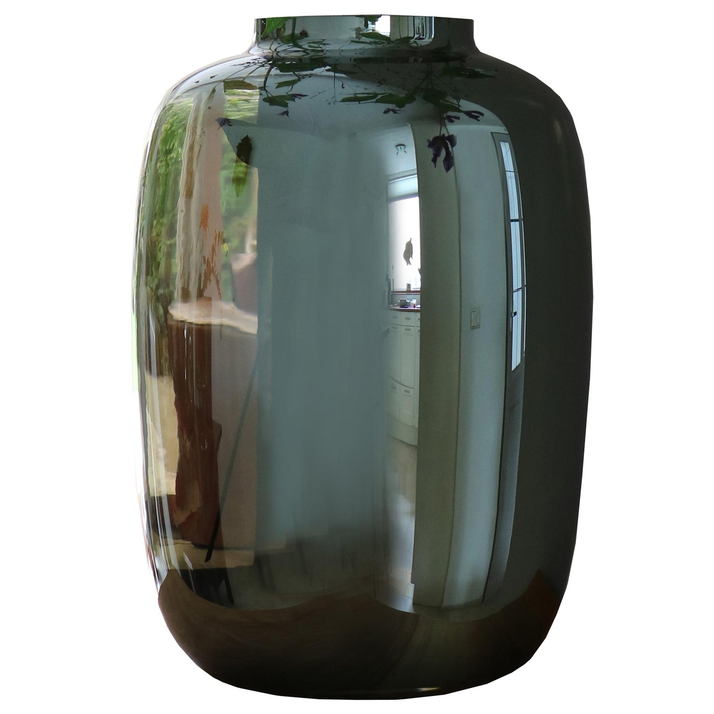 Spiegelglasvase M H35xW25cm – Artic Grey | Pflanzfix24.de - Pflanzfix24.de
