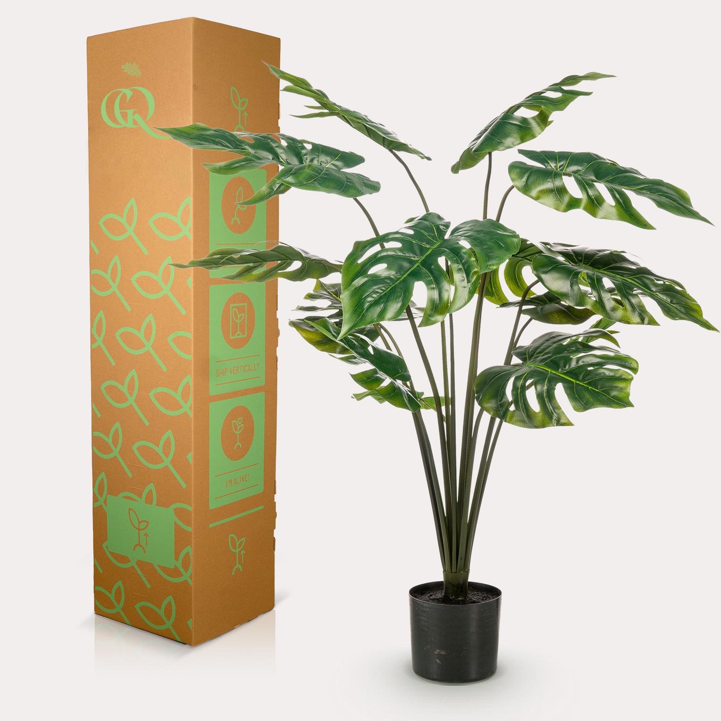 Kunstpflanze Monstera Deliciosa – Löcherpflanze – 95 cm – Natürlich & Pflegeleicht | Pflanzfix24.de - Pflanzfix24.de