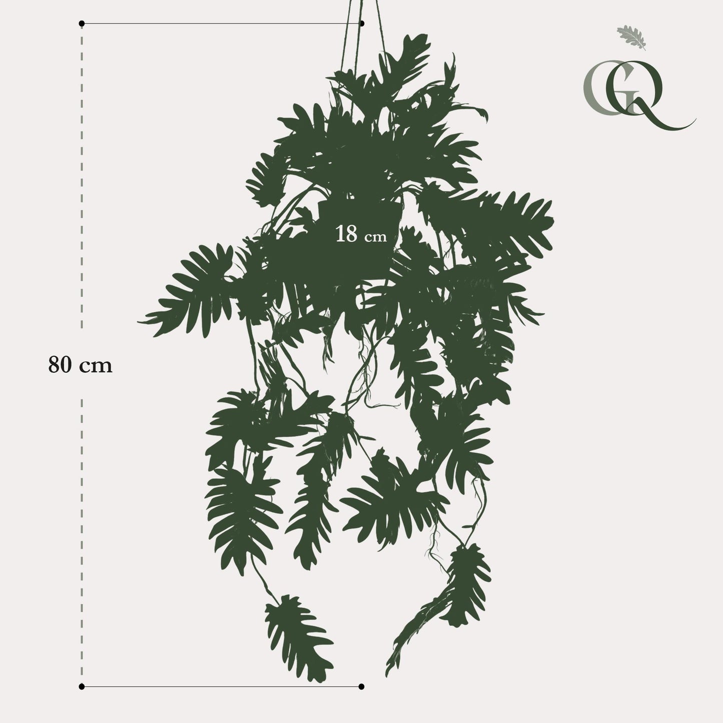 Kunstpflanze Philodendron 80 cm - Pflanzfix24.de - Pflanzfix24.de