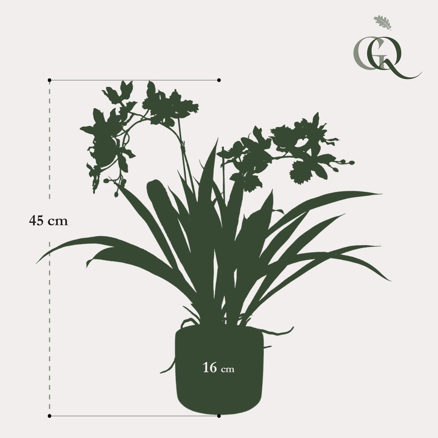 Kunstplant - Orchidee - Bordeaux - 45cm - Pflanzfix24