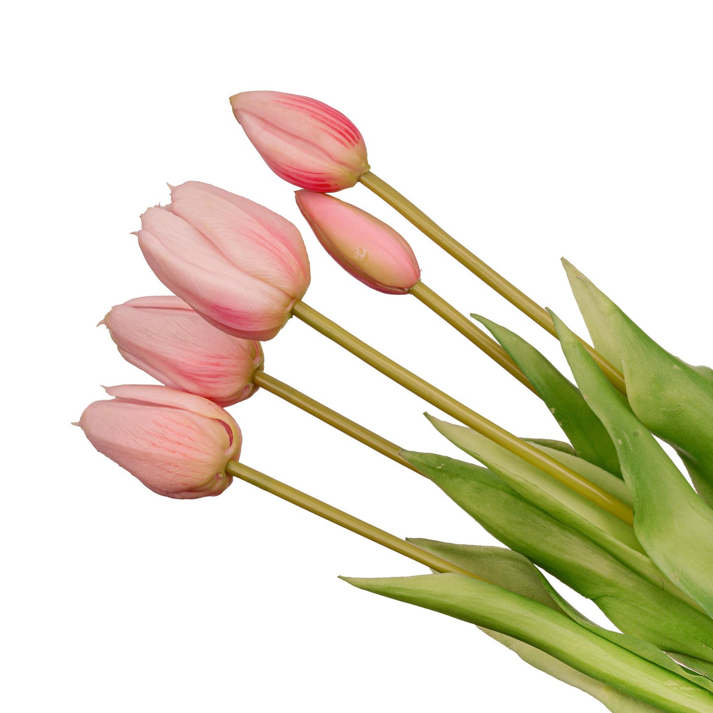Kunst Tulpen Bouquet Pink 5 Stück – Real Touch 42 cm | Pflanzfix24.de - Pflanzfix24.de