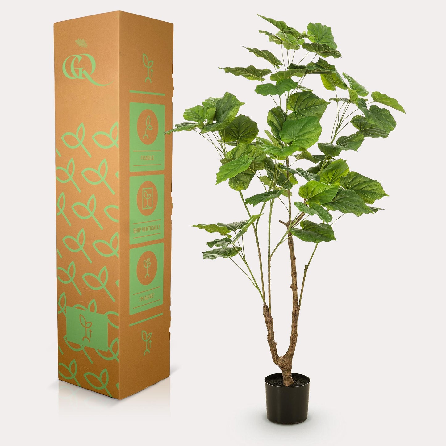 Kunstpflanze Ficus Umbellata 125 cm | Pflanzfix24.de - Pflanzfix24.de