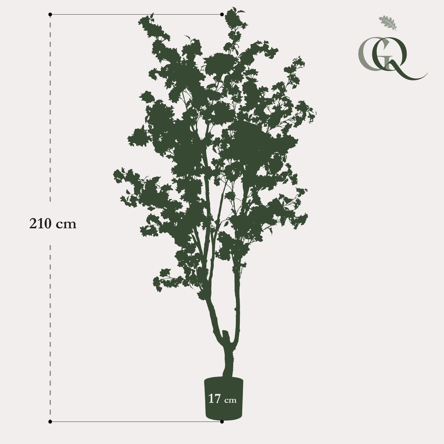 Kunstpflanze Prunus Kirschenblüte 210 cm Weiß | Pflanzfix24.de - Pflanzfix24.de