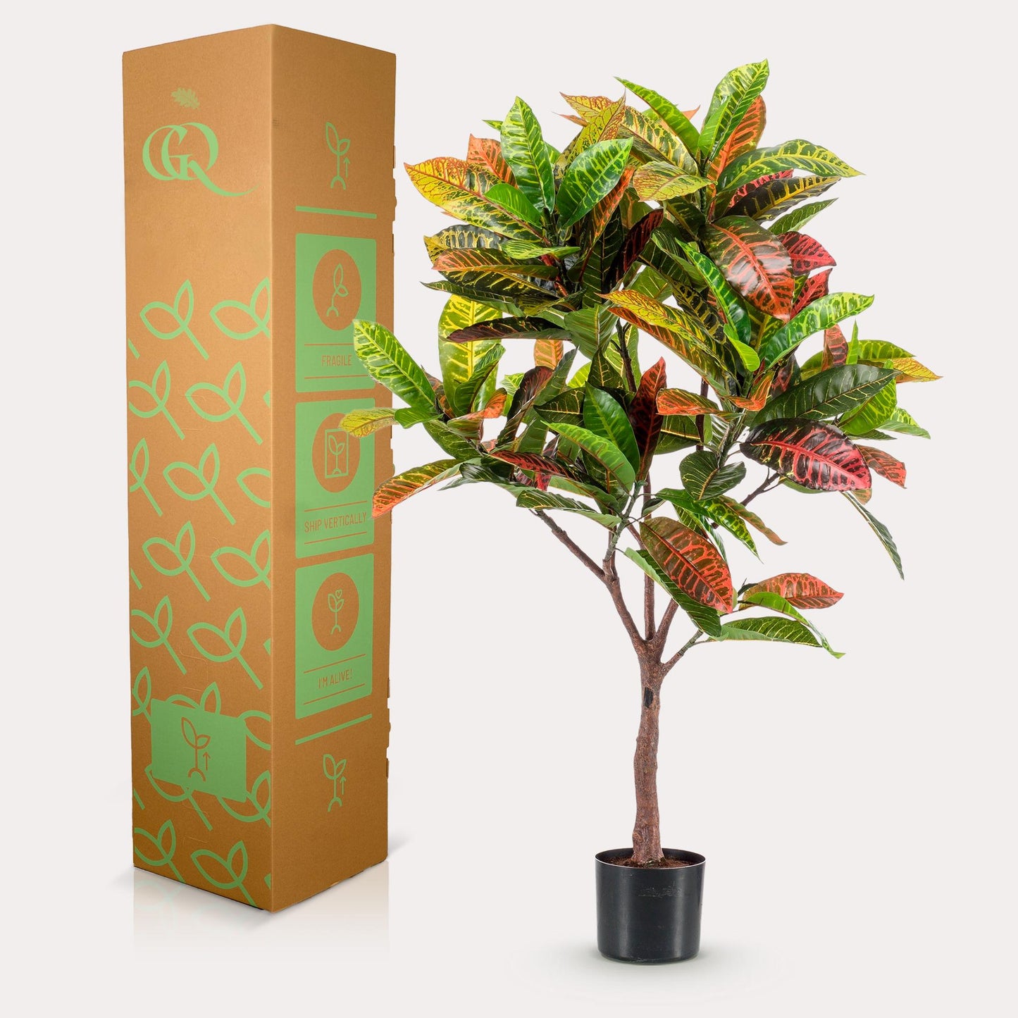 Croton Codiaeum Kunstpflanze 120cm – Wunderstrauch | Pflanzfix24.de - Pflanzfix24.de