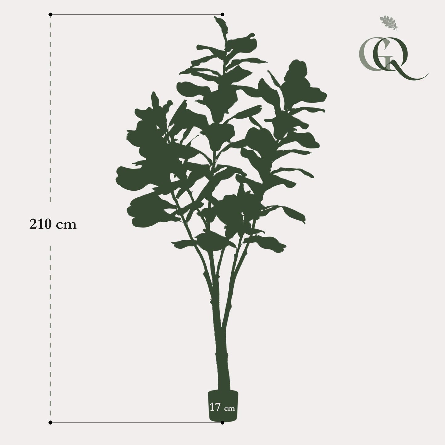 Kunstpflanze Ficus Lyrata 210 cm | Pflanzfix24.de - Pflanzfix24.de