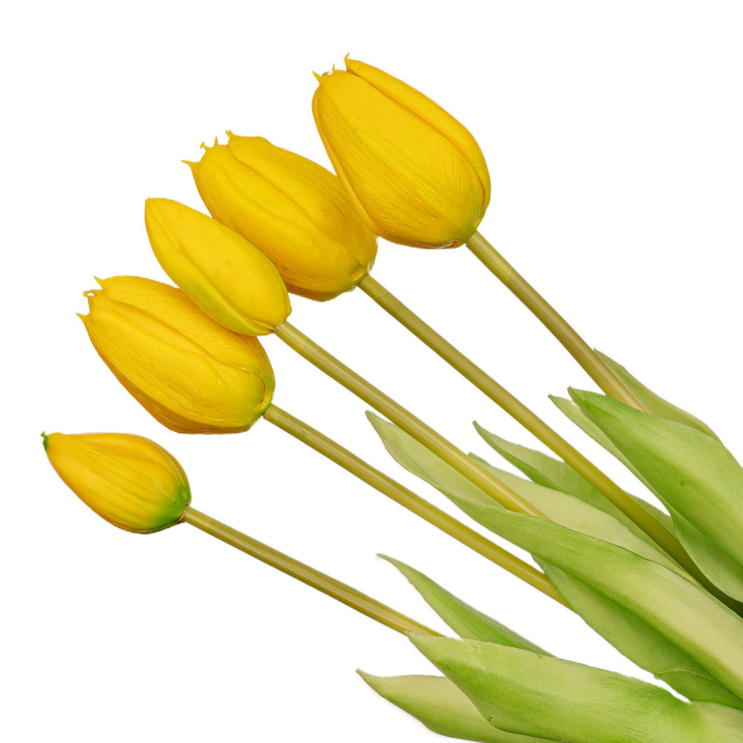 Kunst Tulpen Bouquet Gelb 10 Stück – Real Touch 42 cm | Pflanzfix24.de - Pflanzfix24.de