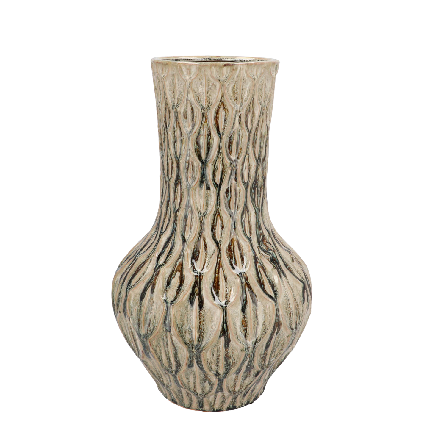 Steinvase M Boa Green H39 cm – Pflanzfix24.de - Pflanzfix24.de