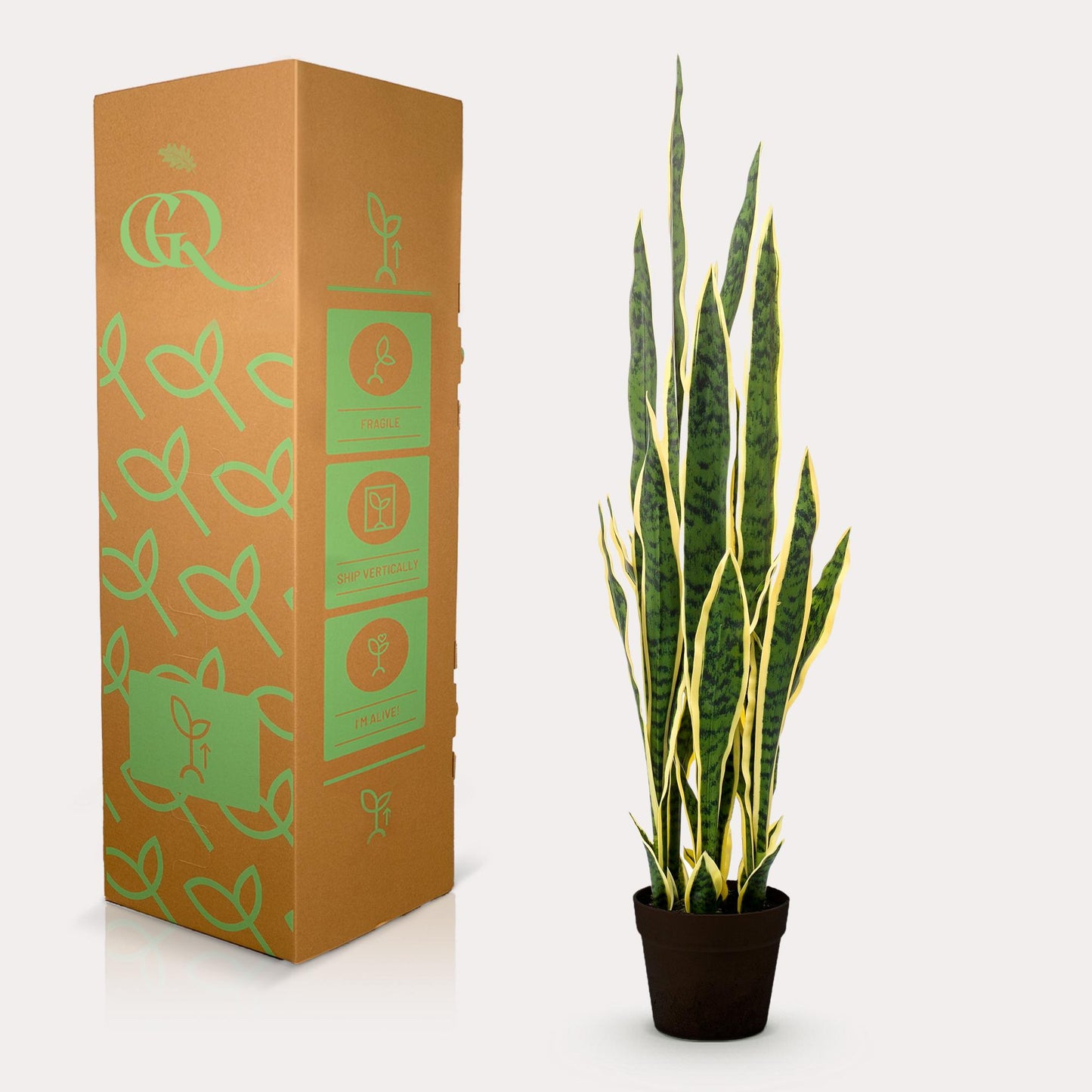 Kunst-Sansevieria Trifasciata 97 cm – Frauenzunge | Pflanzfix24.de - Pflanzfix24.de