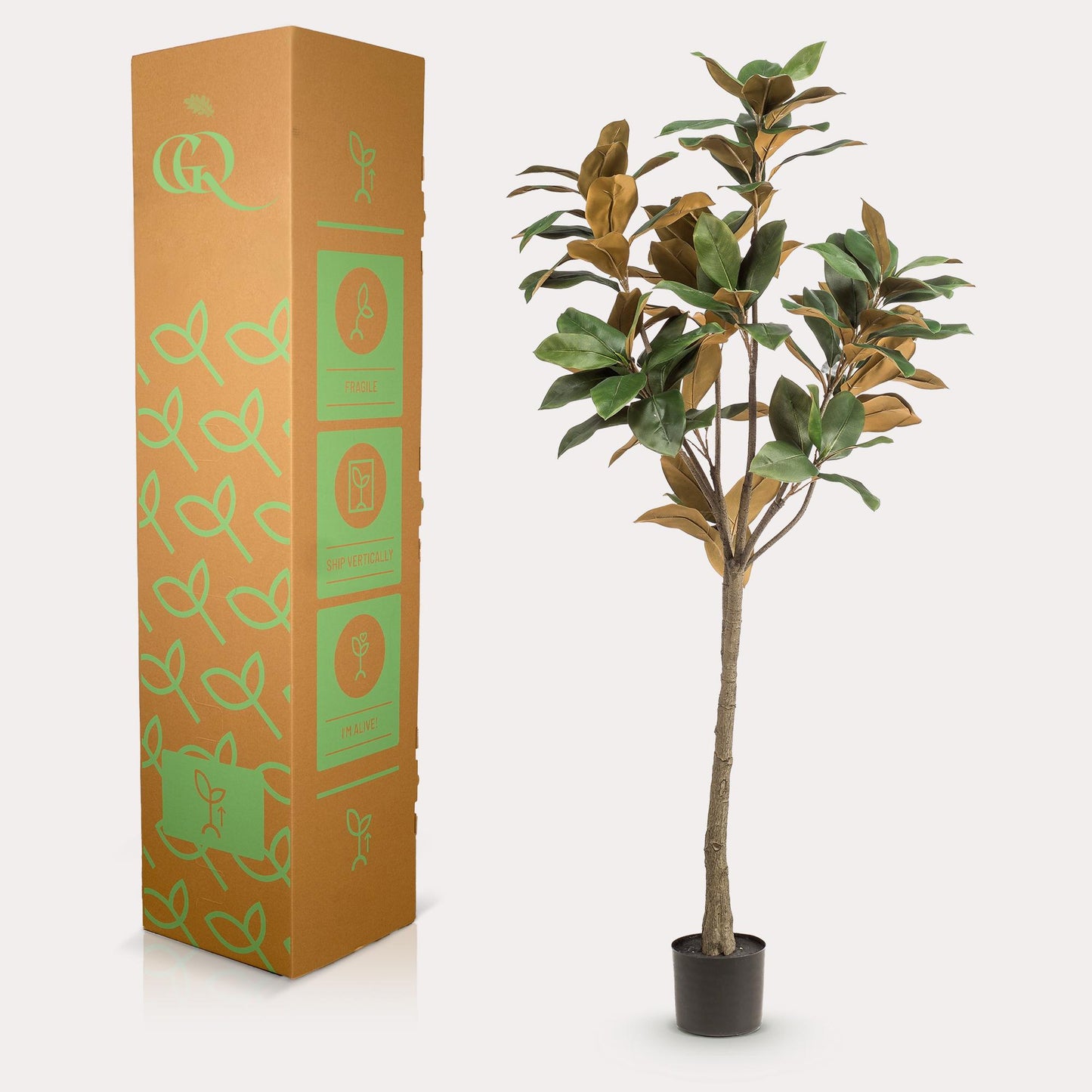 Kunstpflanze Magnolia Grandiflora – 150 cm – Realistischer Kunstbaum für Zuhause & Büro | Pflanzfix24.de - Pflanzfix24.de