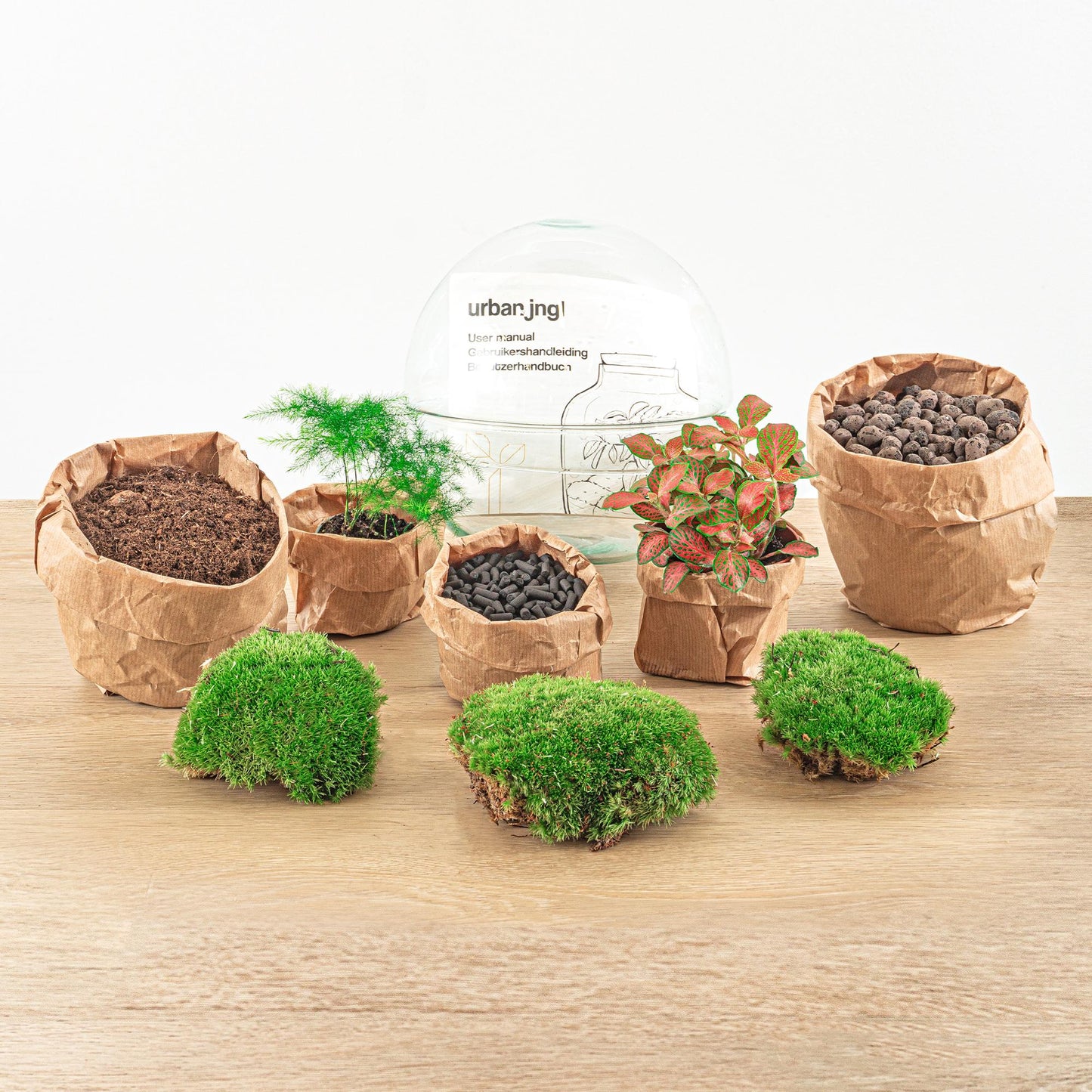 Flaschengarten - Dome Rot - DIY Set - Pflanzfix24.de - Pflanzfix24.de