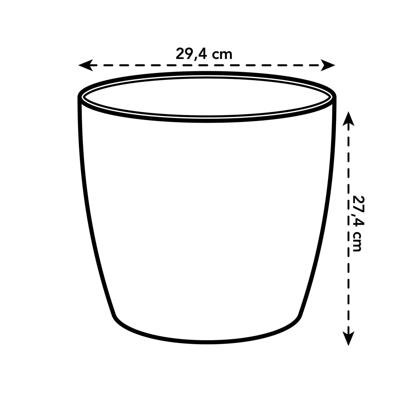 Pot elho Brussels Round Weiß Ø30cm | Pflanzfix24