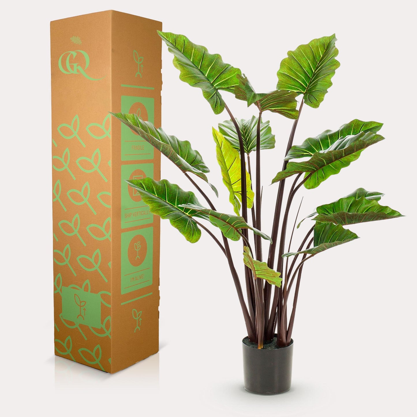 Colocasia Pink China Kunstpflanze 130 cm – Elefantenohr | Pflanzfix24.de - Pflanzfix24.de