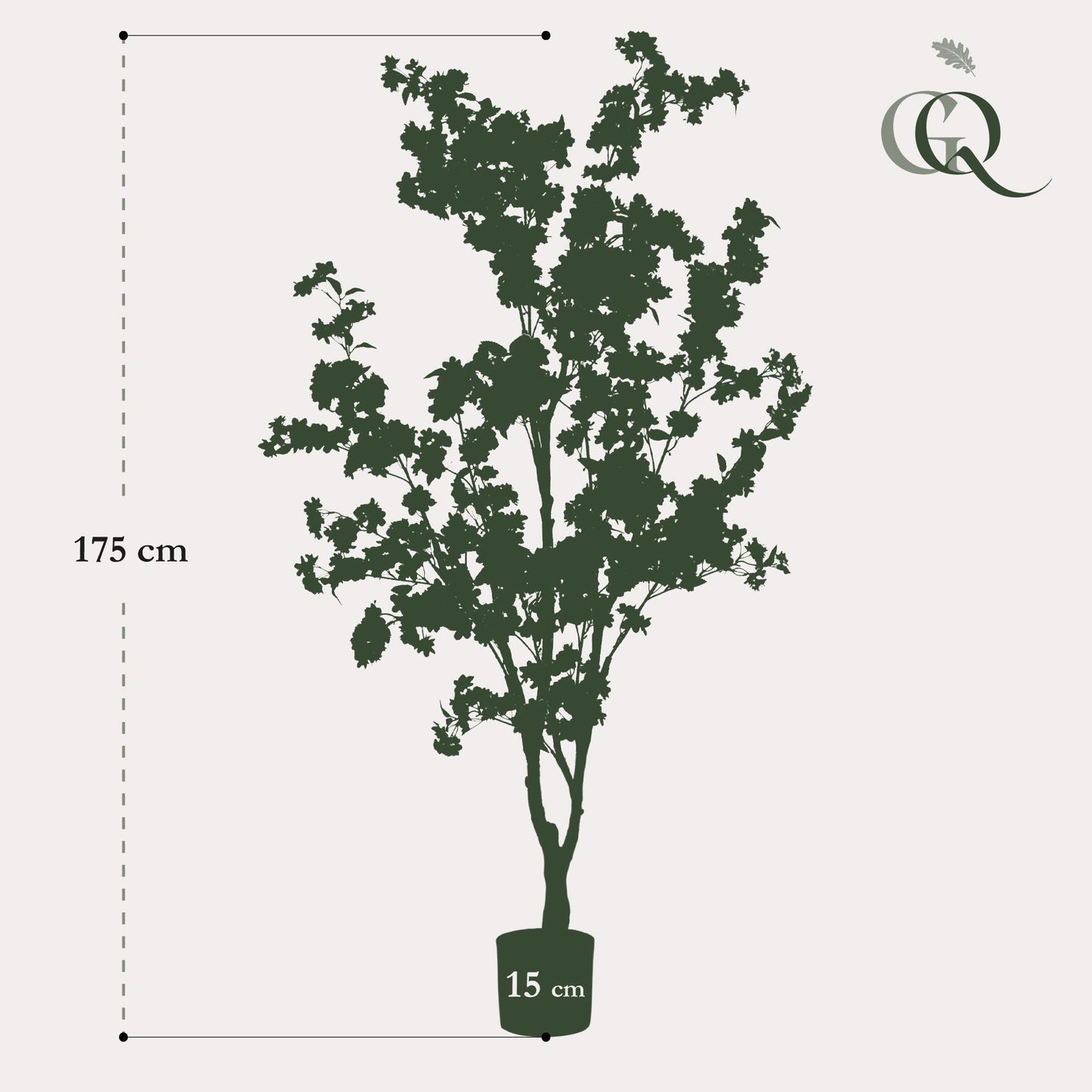 Kunstpflanze Prunus Kirschenblüte 175 cm Weiß | Pflanzfix24.de - Pflanzfix24.de
