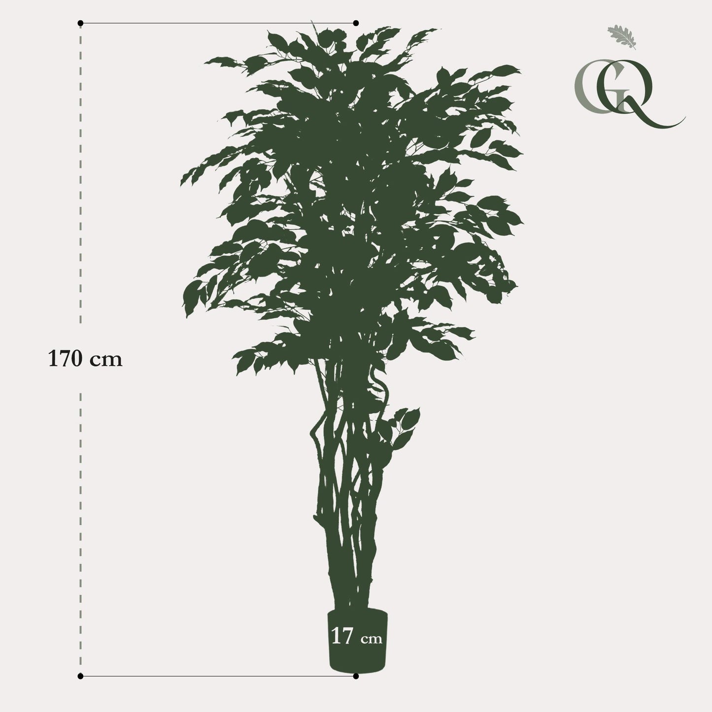 Kunst-Ficus Liana 170 cm – Realistische Deko | Pflanzfix24.de - Pflanzfix24.de